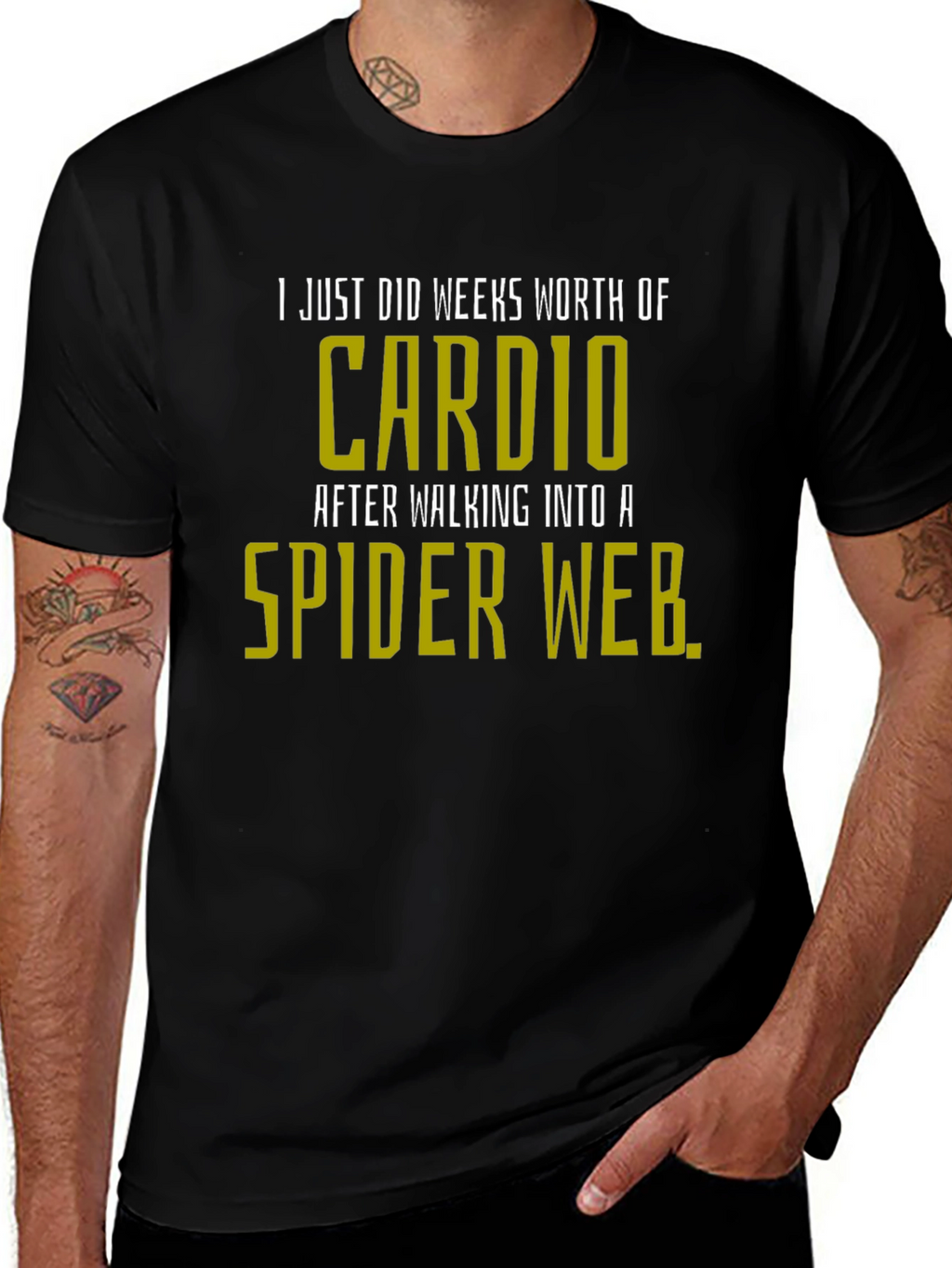 Funny Cardio Spider Web T-Shirt