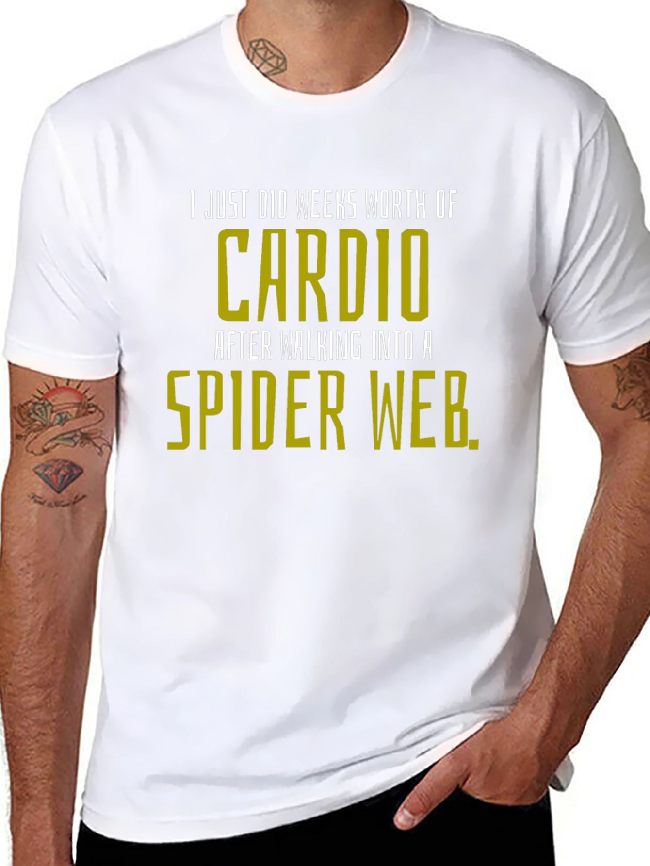 Funny Cardio Spider Web T-Shirt