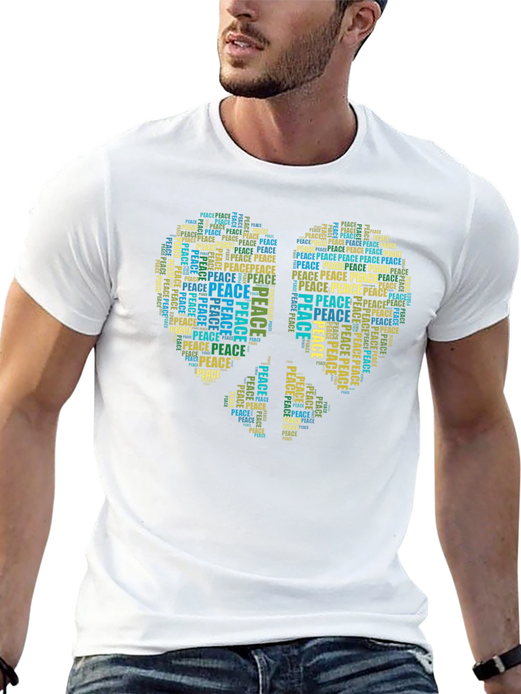 Peace Sign Word Art T-Shirt