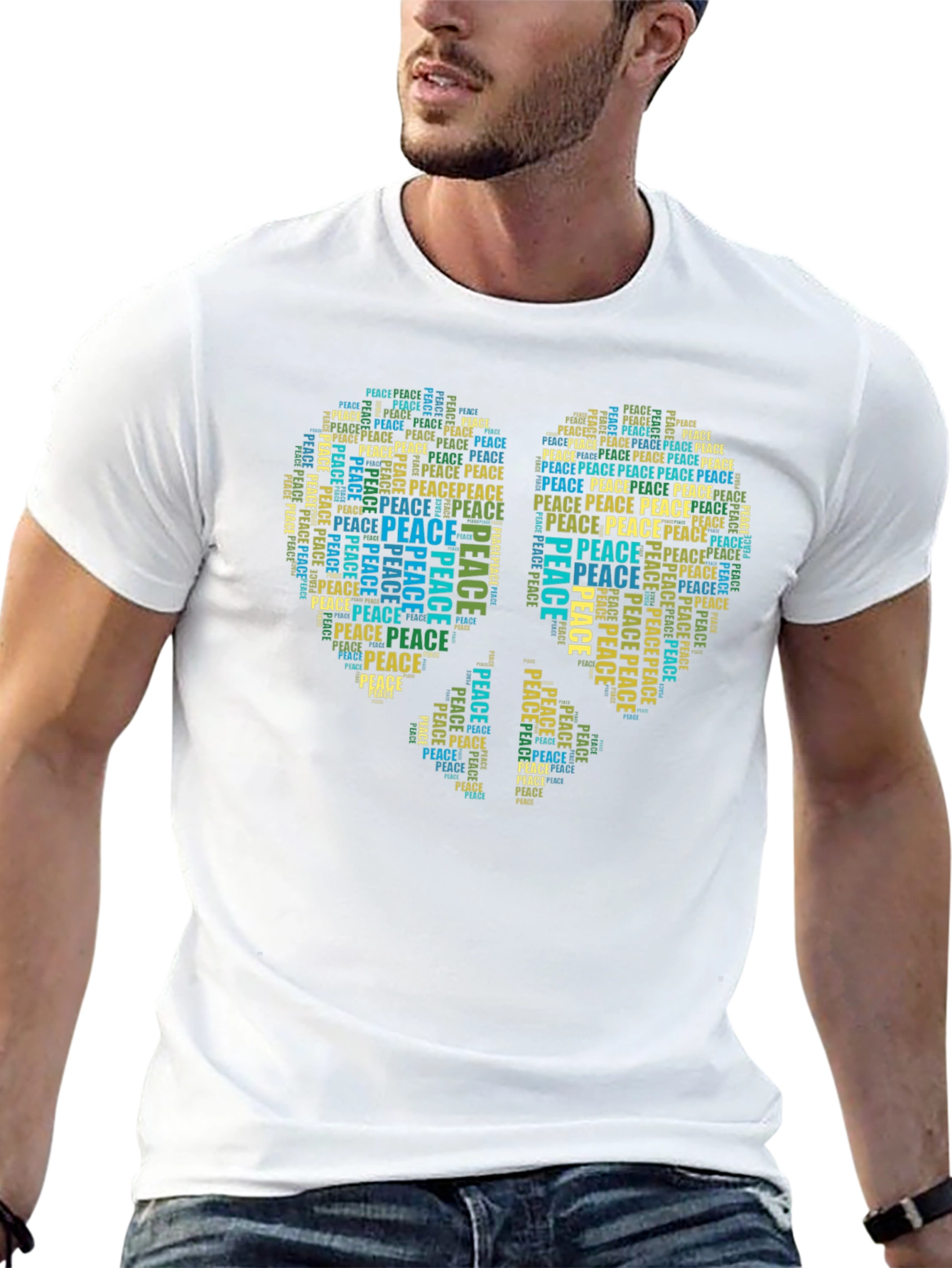 Peace Sign Word Art T-Shirt