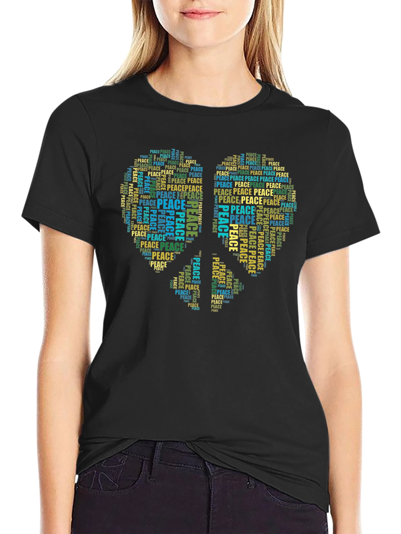 Peace Sign Word Art T-Shirt