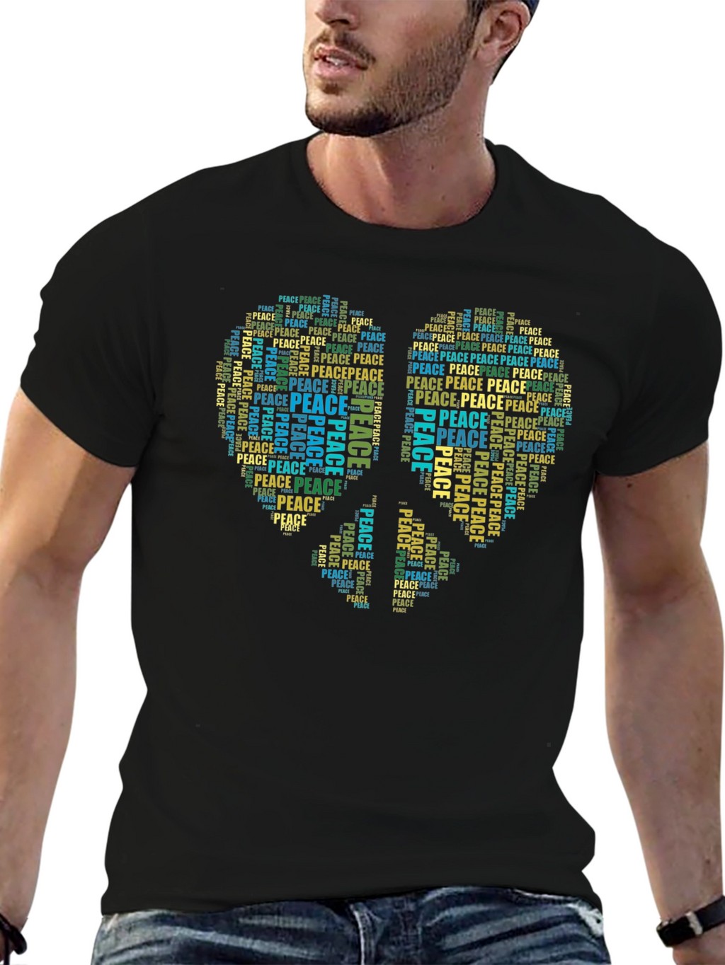 Peace Sign Word Art T-Shirt