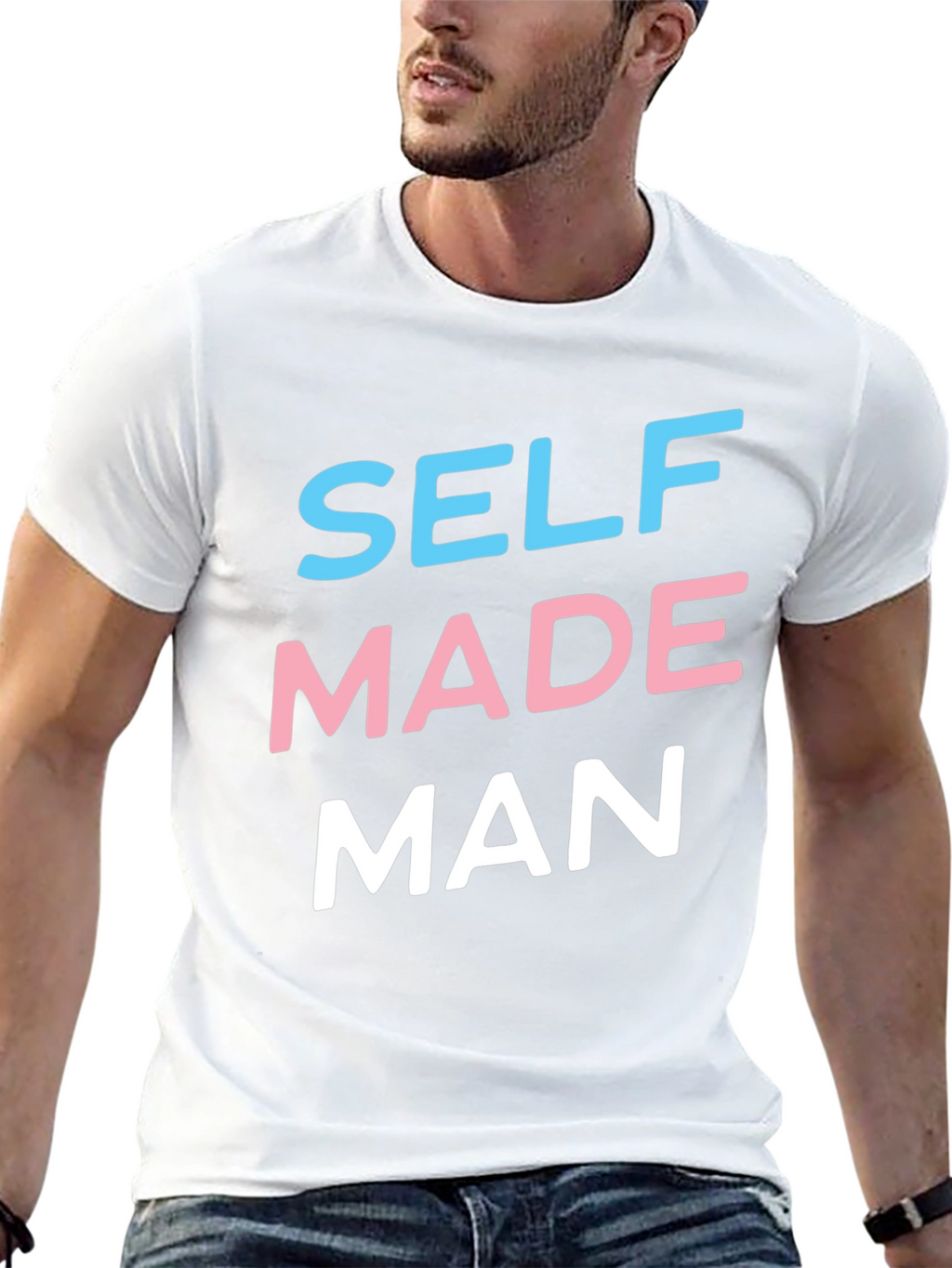 Self Made Man Graphic Tee - Black Casual T-Shirt