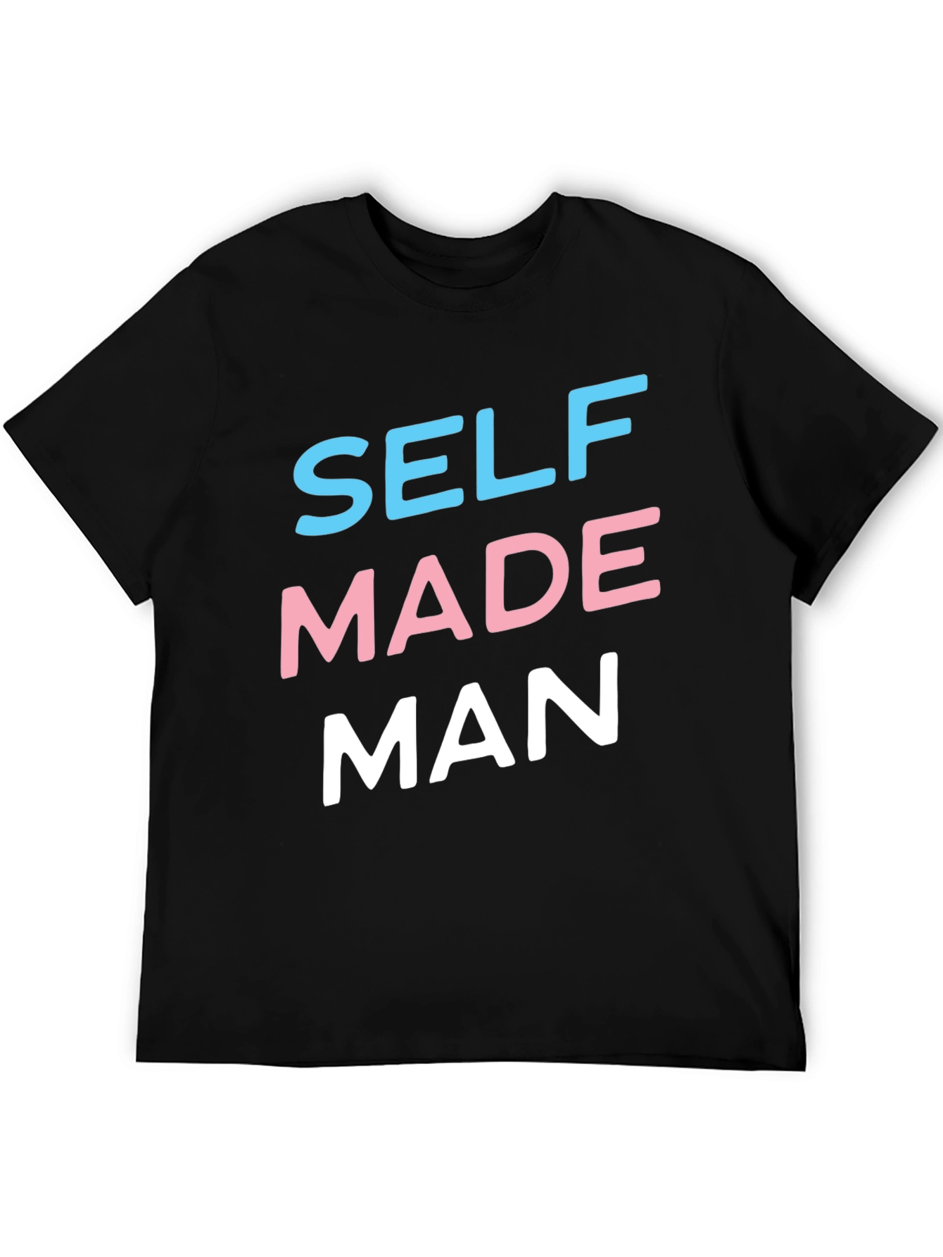 Self Made Man Graphic Tee - Black Casual T-Shirt