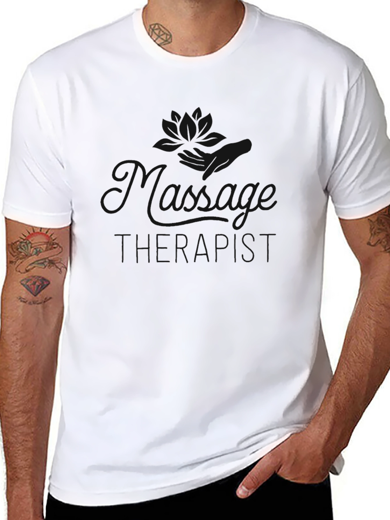 Mens Black Short Sleeve Crew Neck T-Shirt
