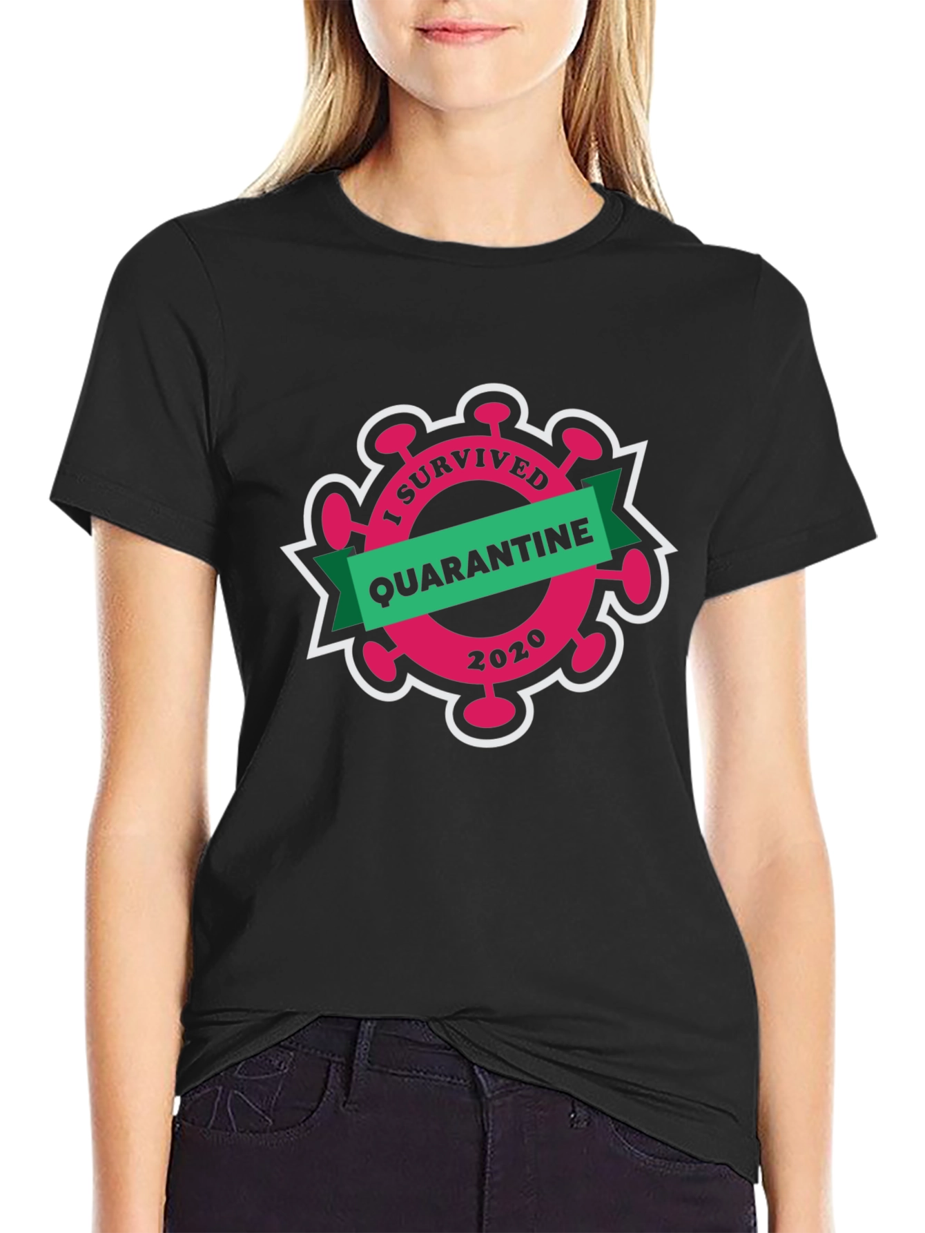 I Survived Quarantine 2020 Black T-Shirt