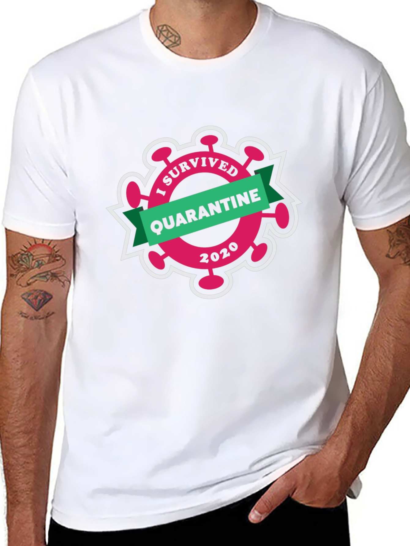 I Survived Quarantine 2020 Black T-Shirt