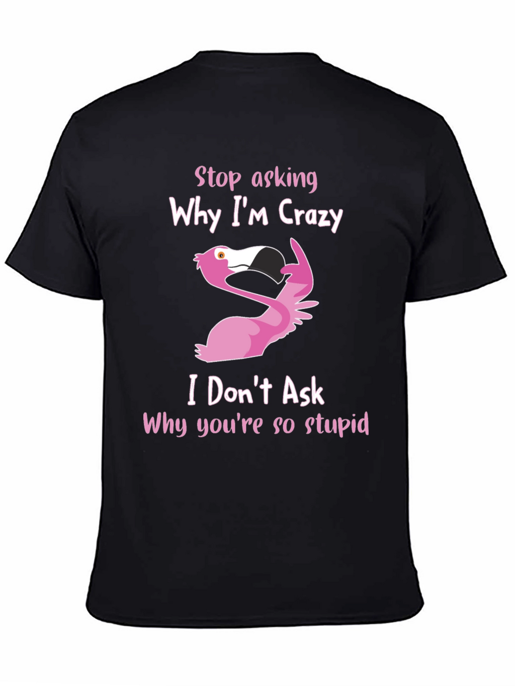 Crazy Flamingo Graphic T-Shirt