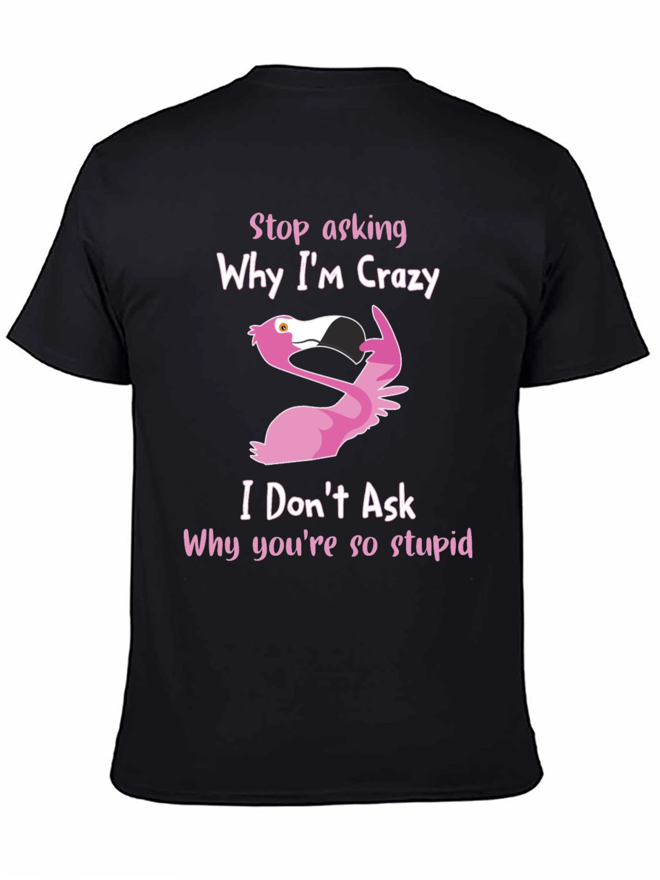 Crazy Flamingo Graphic T-Shirt