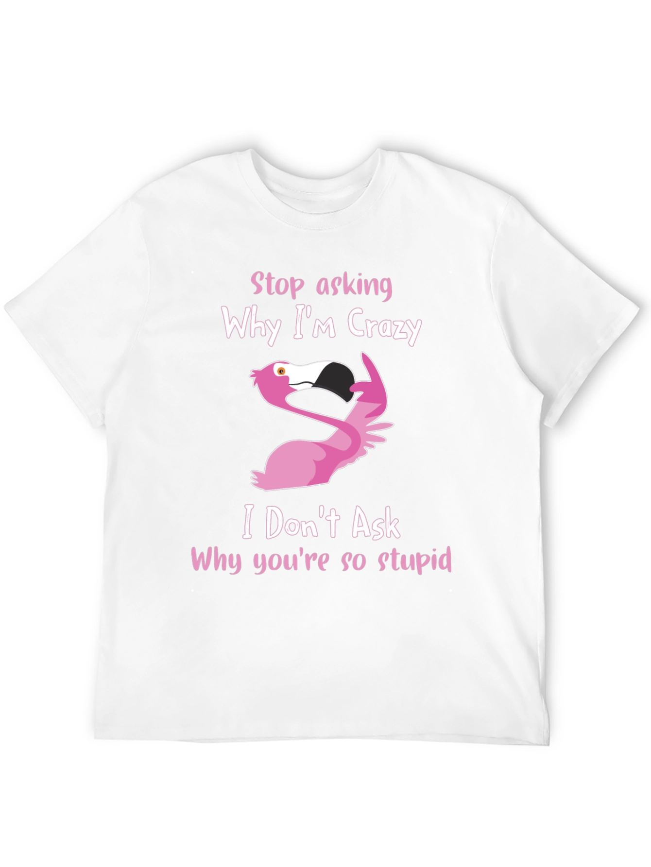 Crazy Flamingo Graphic T-Shirt
