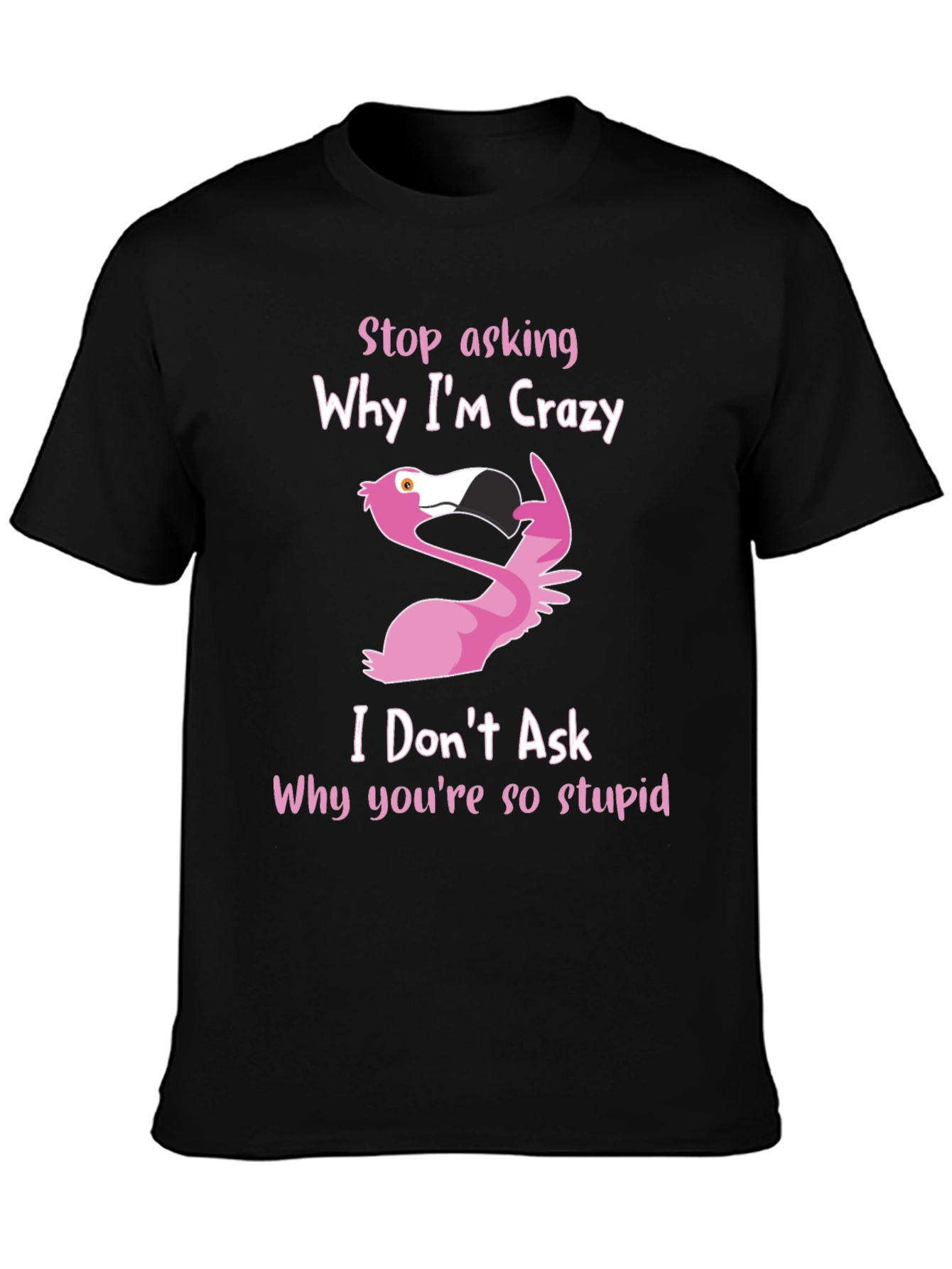 Crazy Flamingo Graphic T-Shirt