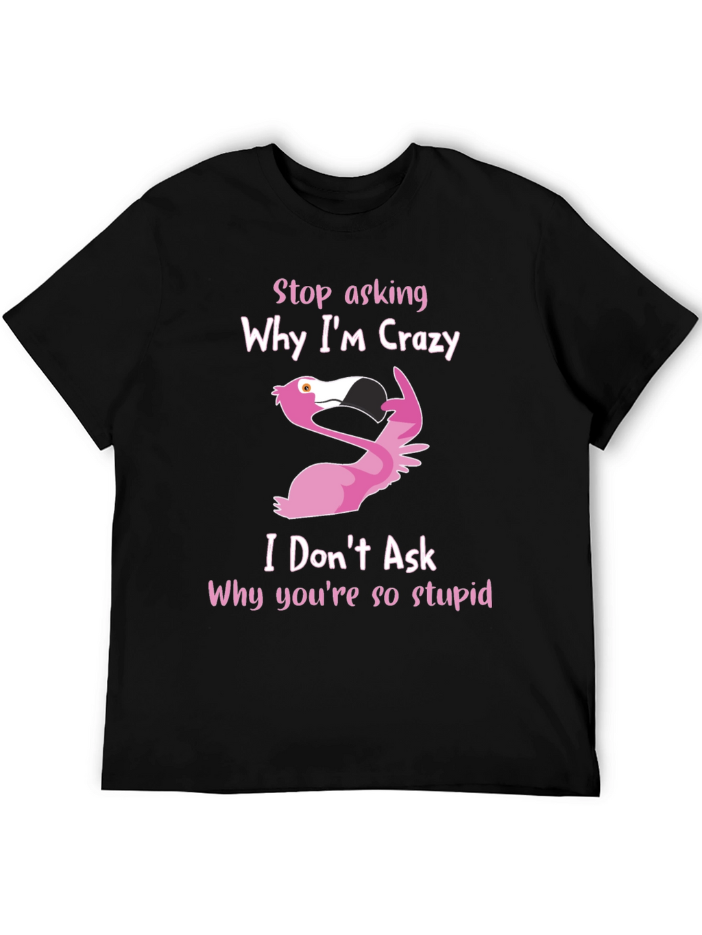 Crazy Flamingo Graphic T-Shirt