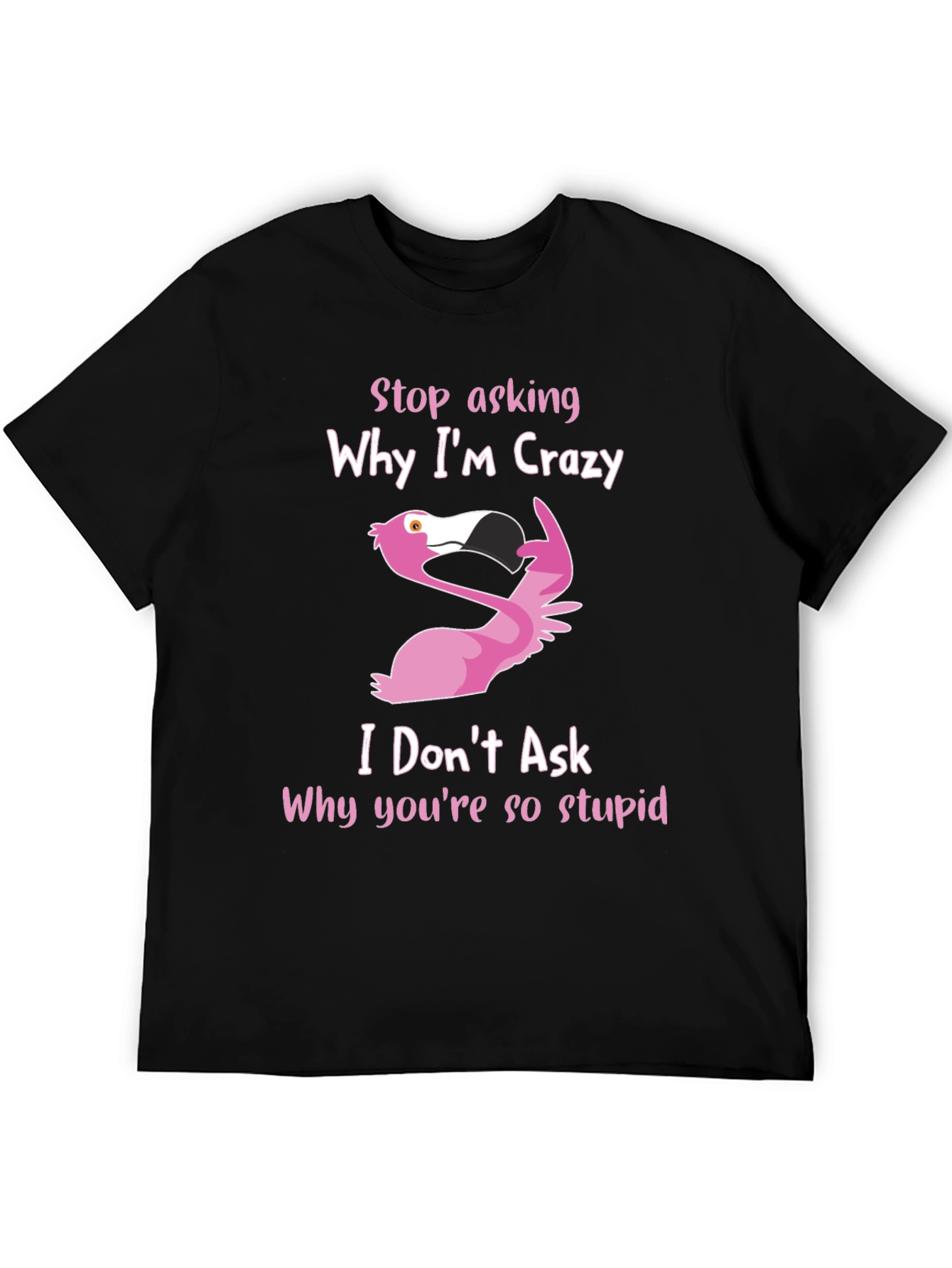 Crazy Flamingo Graphic T-Shirt