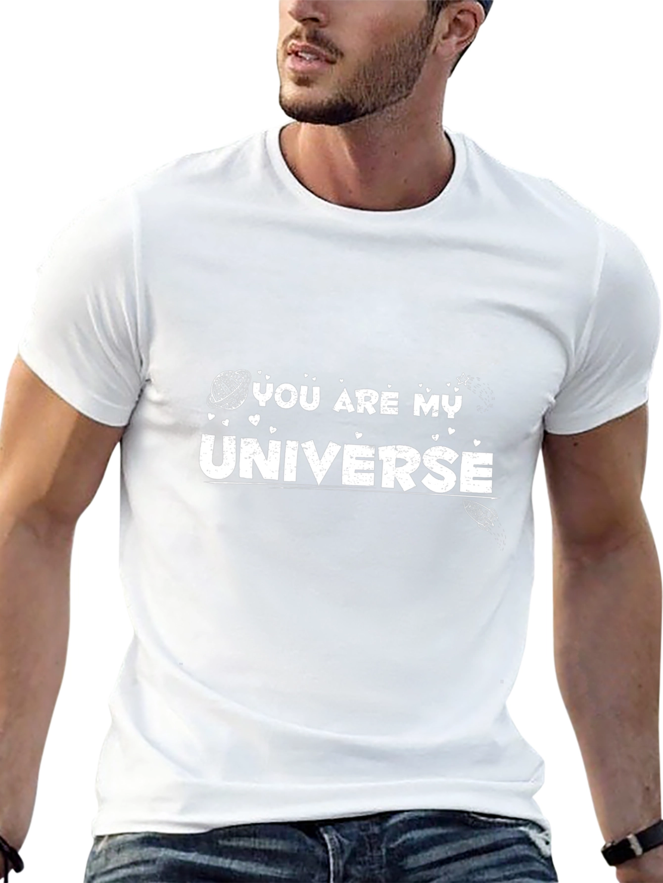 You Are My Universe Graphic Tee - Black