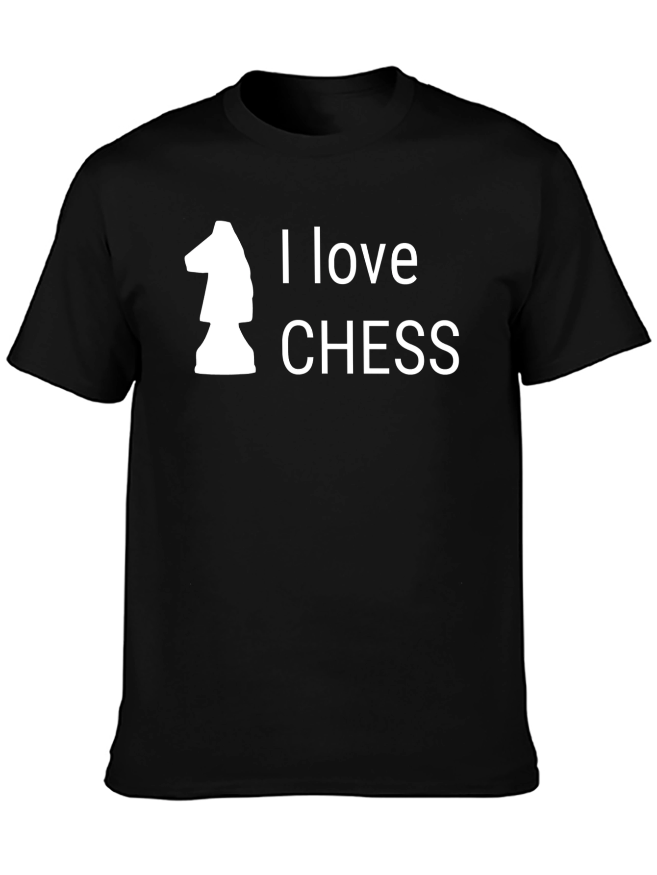 I Love Chess T-Shirt - Black Casual Tee
