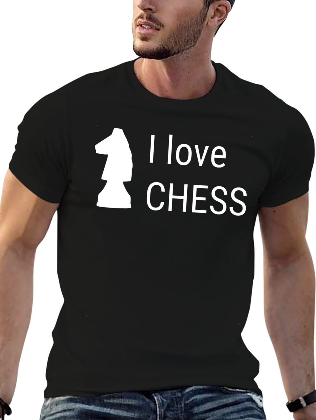 I Love Chess T-Shirt - Black Casual Tee
