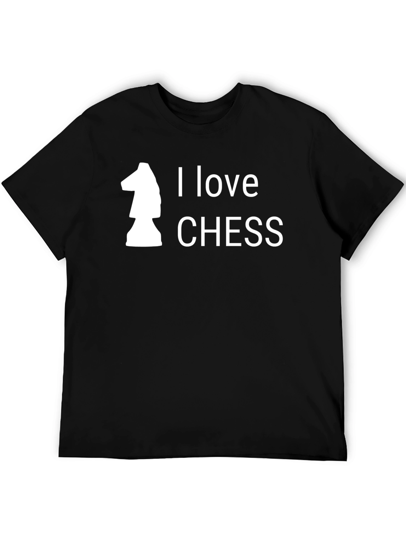 I Love Chess T-Shirt - Black Casual Tee