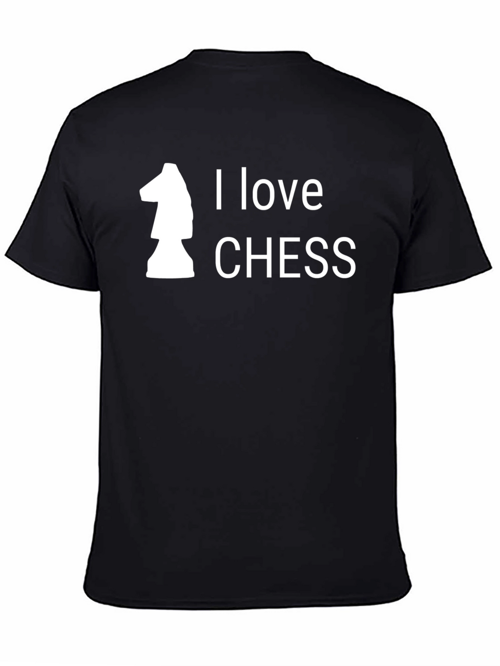 I Love Chess T-Shirt - Black Casual Tee