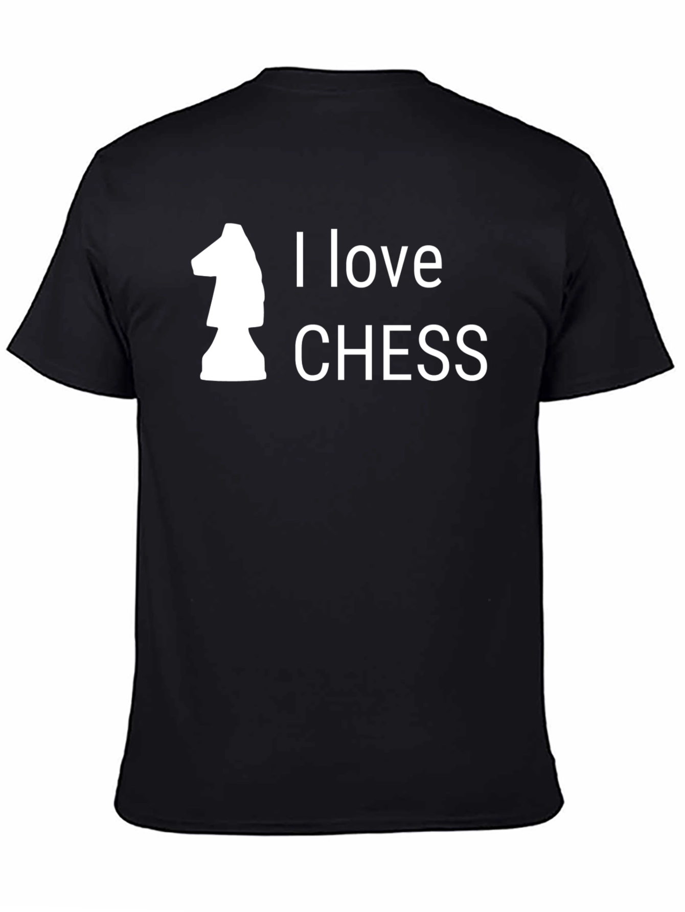 I Love Chess T-Shirt - Black Casual Tee