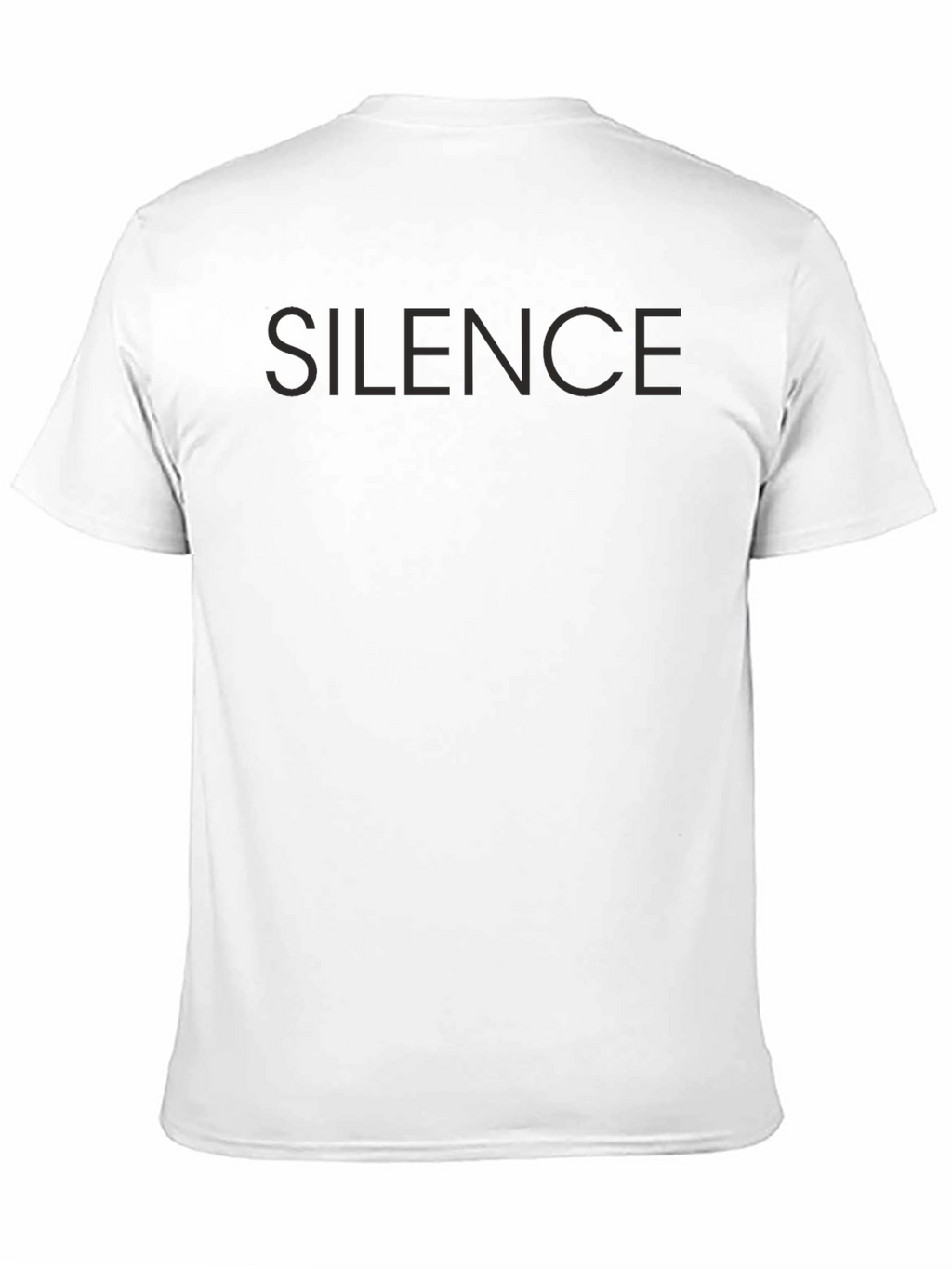 Silence Black Tee - Minimalist Style