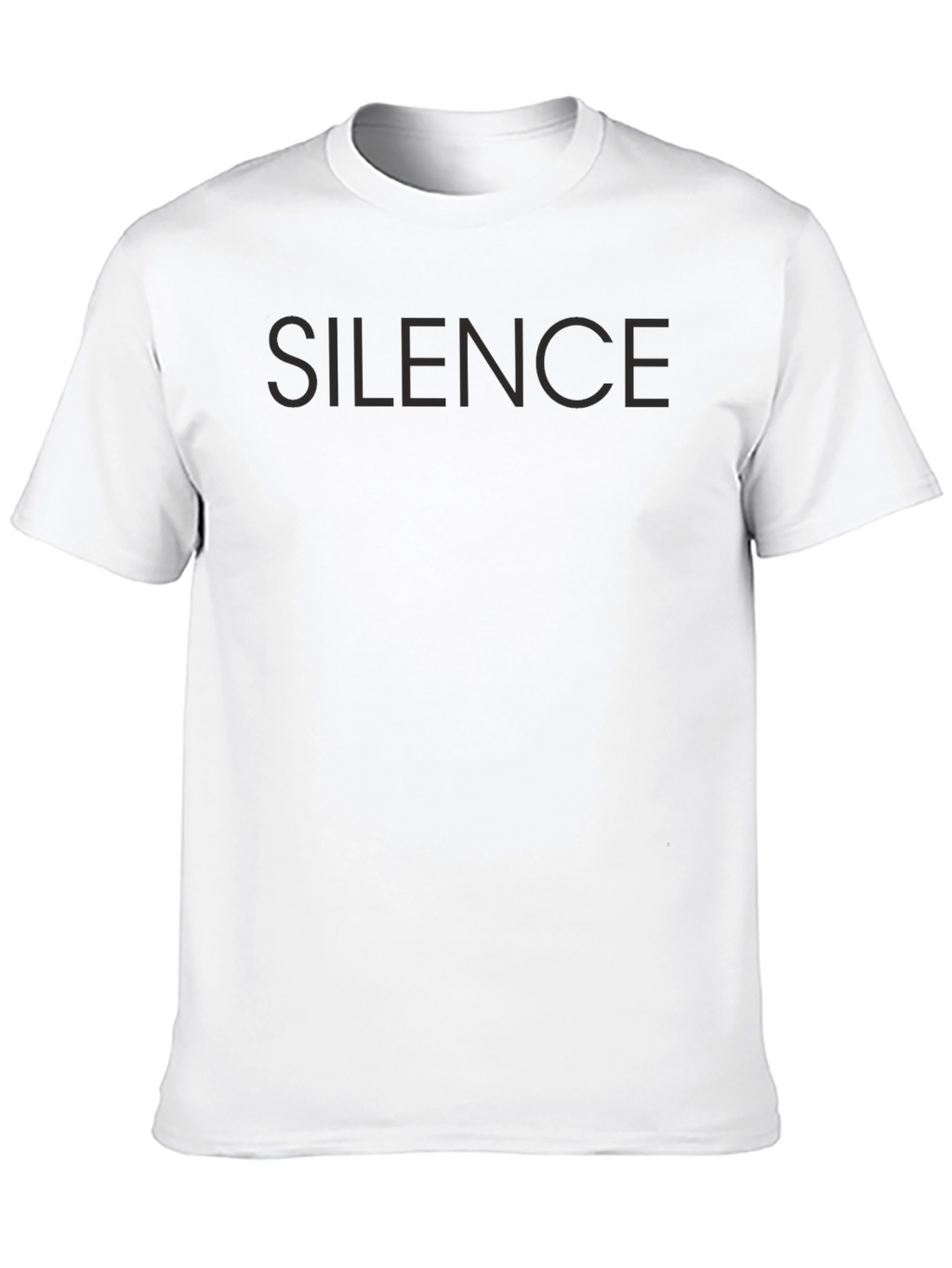 Silence Black Tee - Minimalist Style