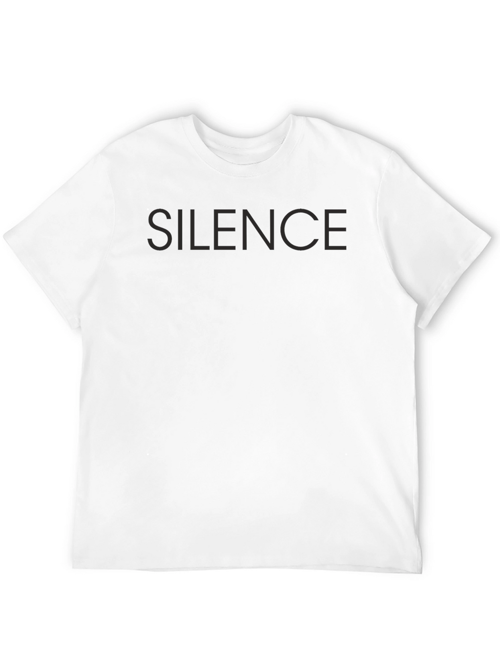 Silence Black Tee - Minimalist Style