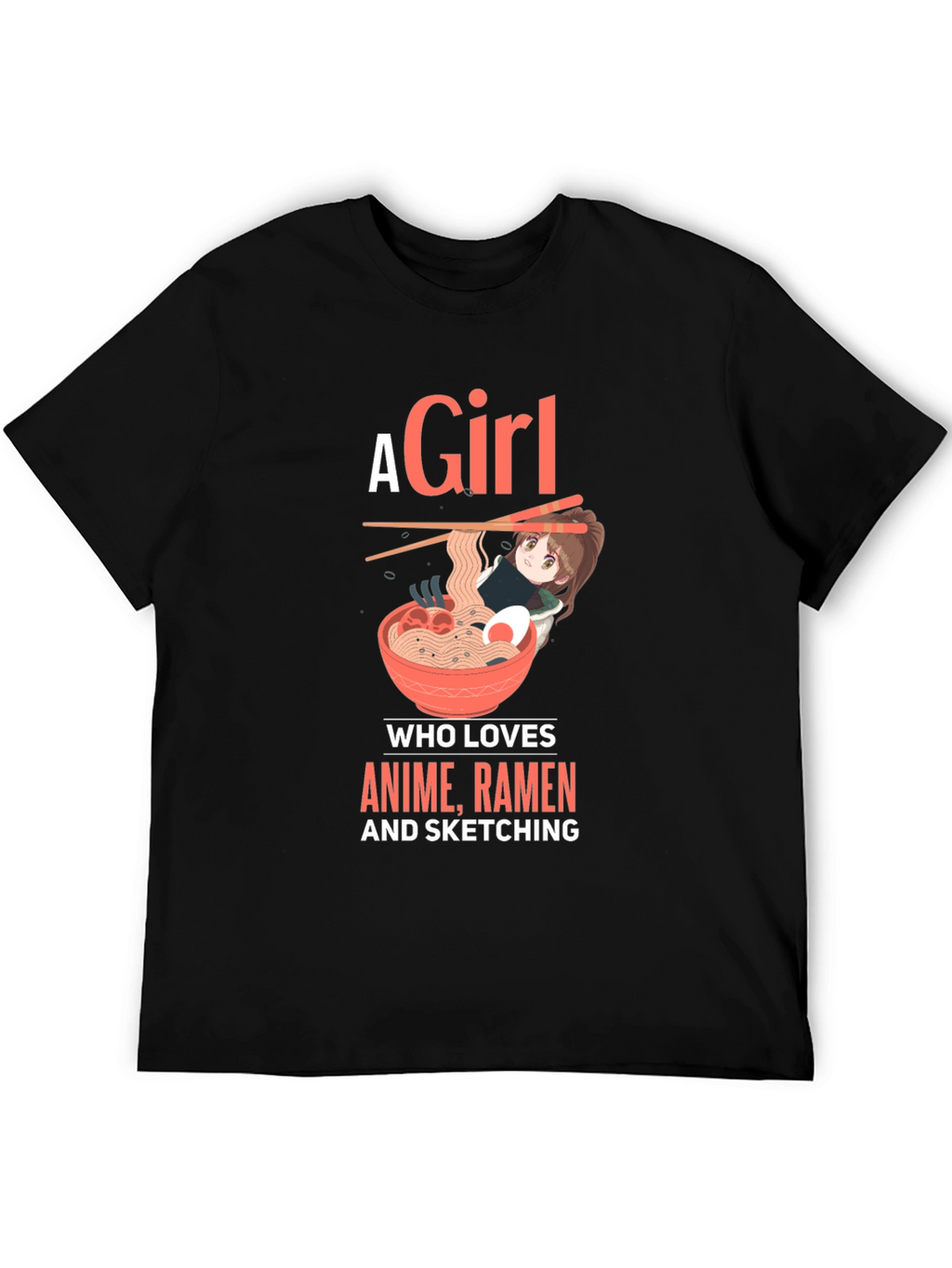 Anime Ramen Sketching T-Shirt