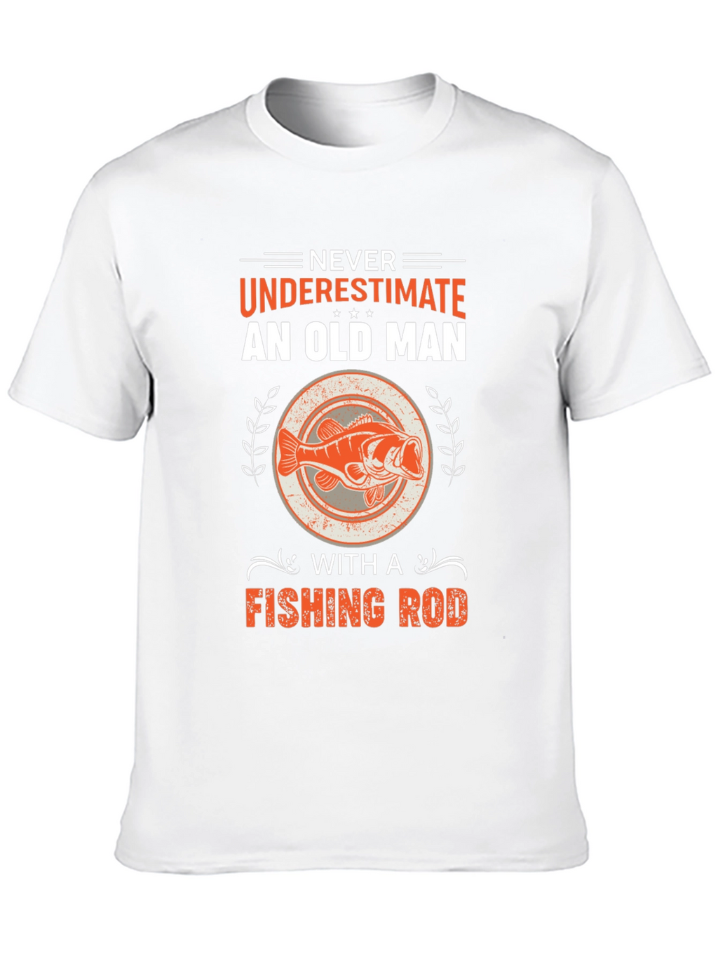 Never Underestimate Old Man Fishing Rod T-Shirt