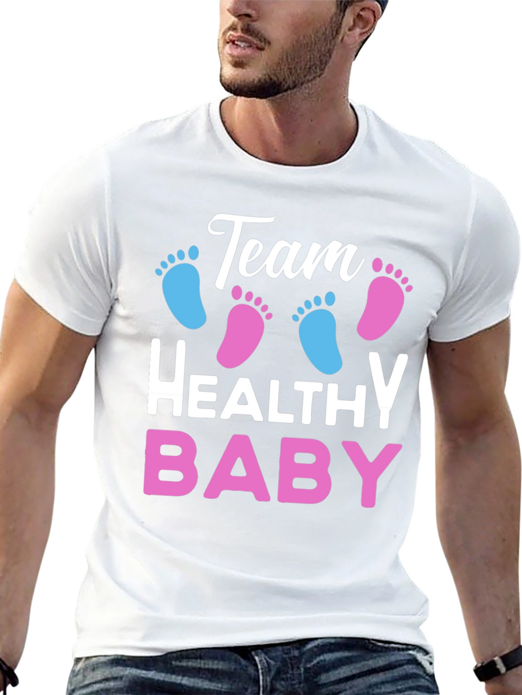 Team Healthy Baby Gender Reveal T-Shirt