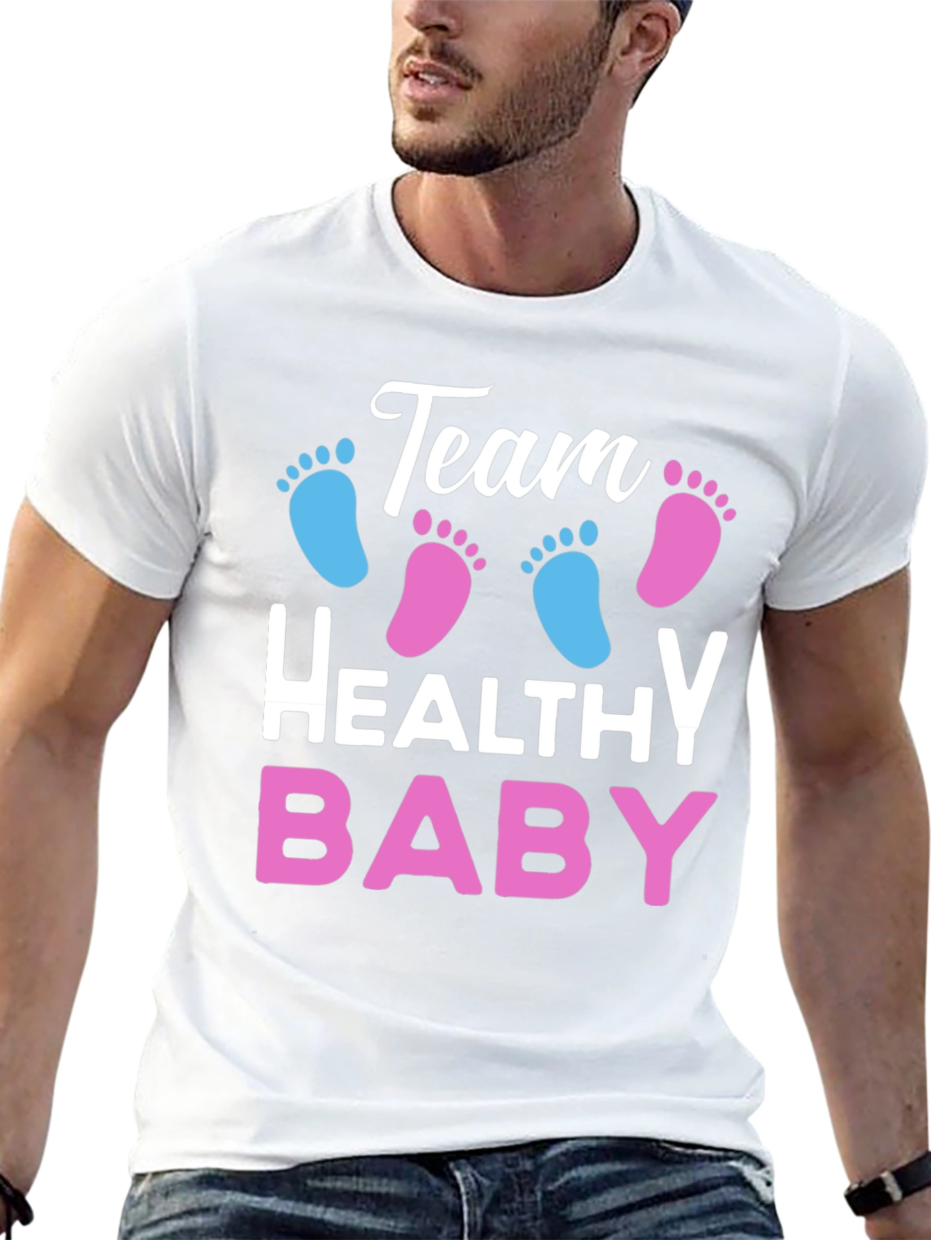 Team Healthy Baby Gender Reveal T-Shirt