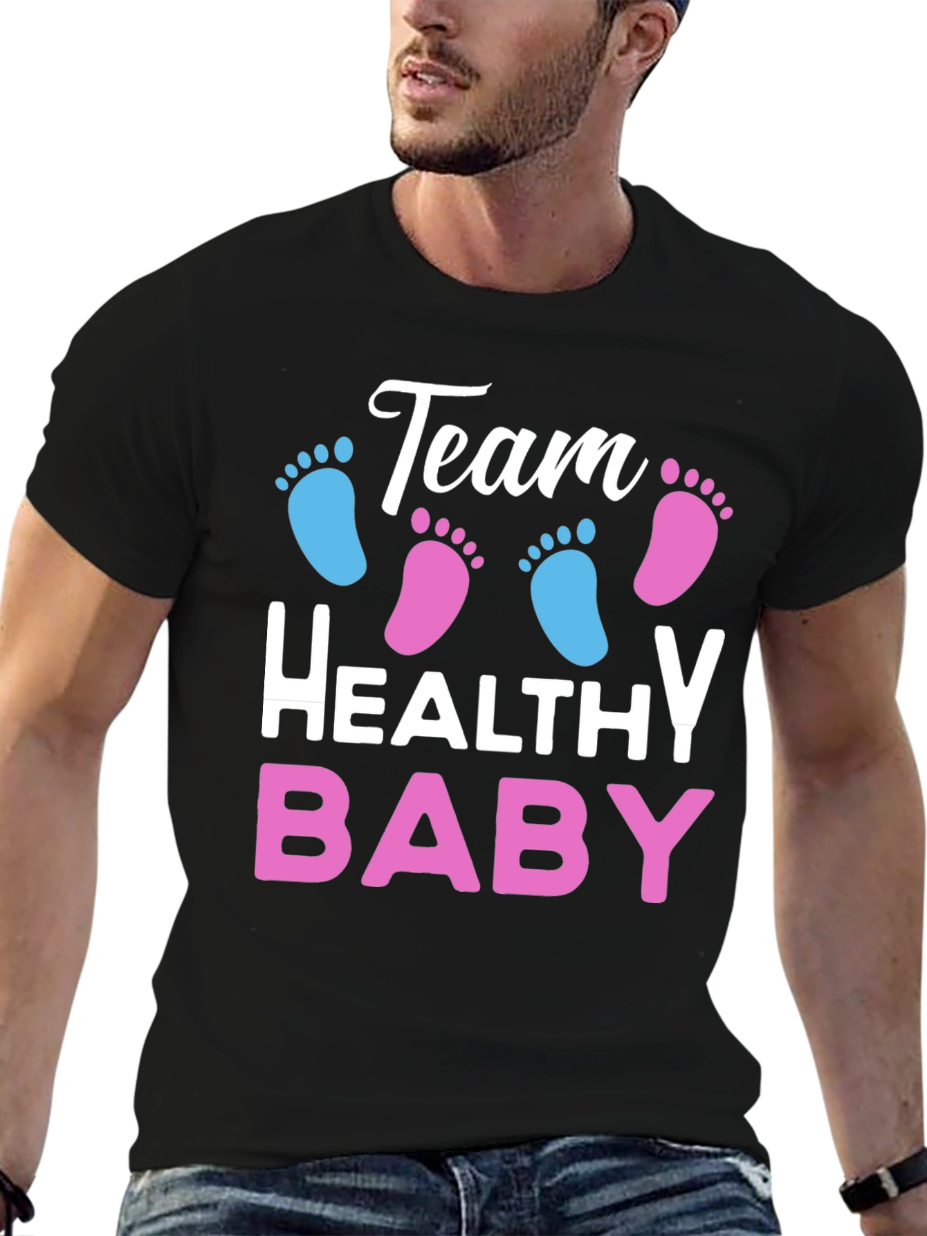 Team Healthy Baby Gender Reveal T-Shirt
