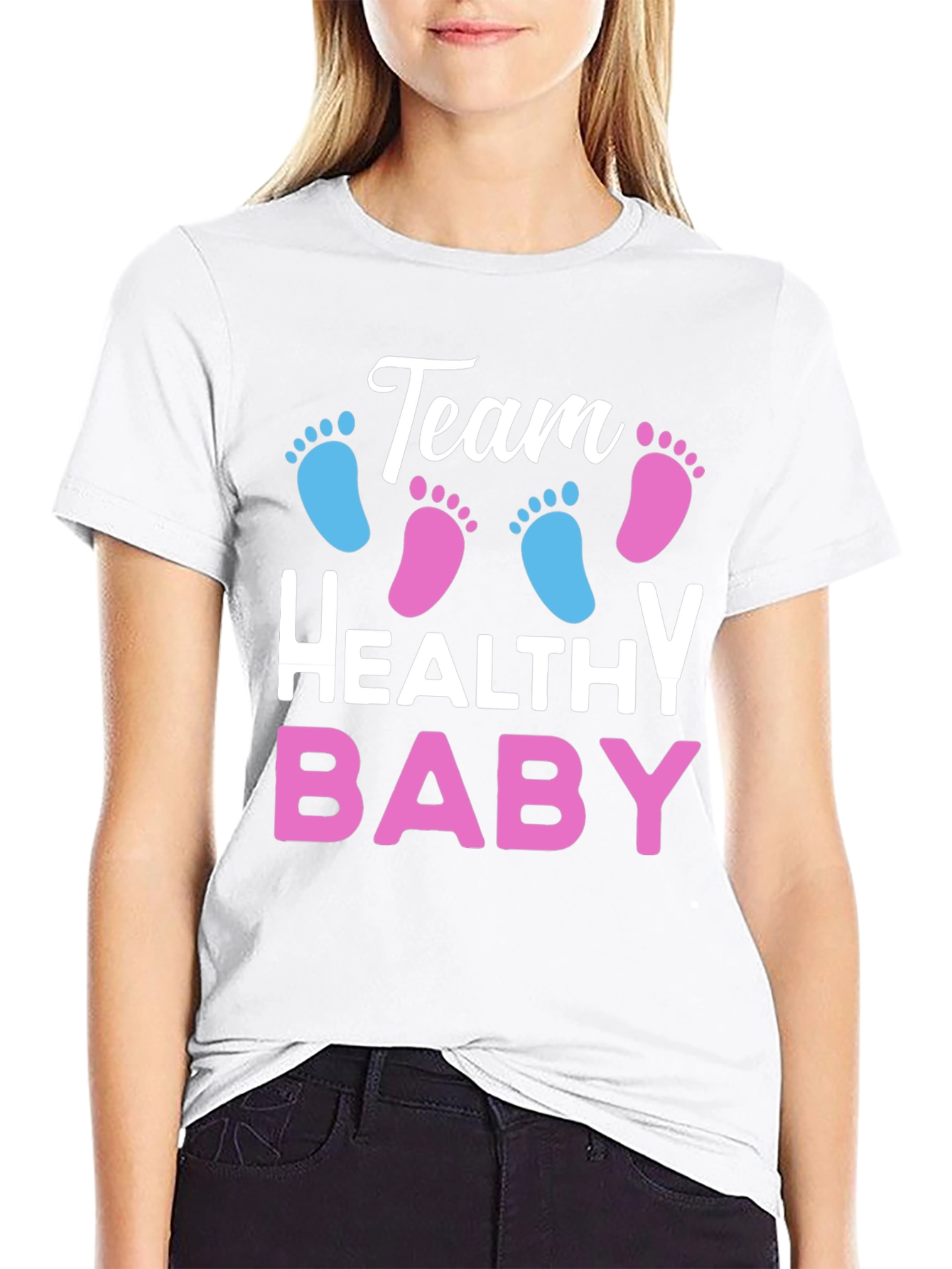 Team Healthy Baby Gender Reveal T-Shirt