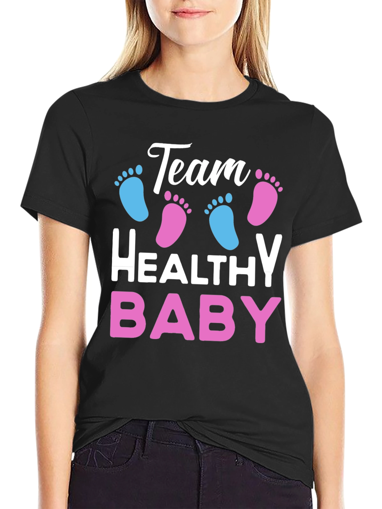 Team Healthy Baby Gender Reveal T-Shirt
