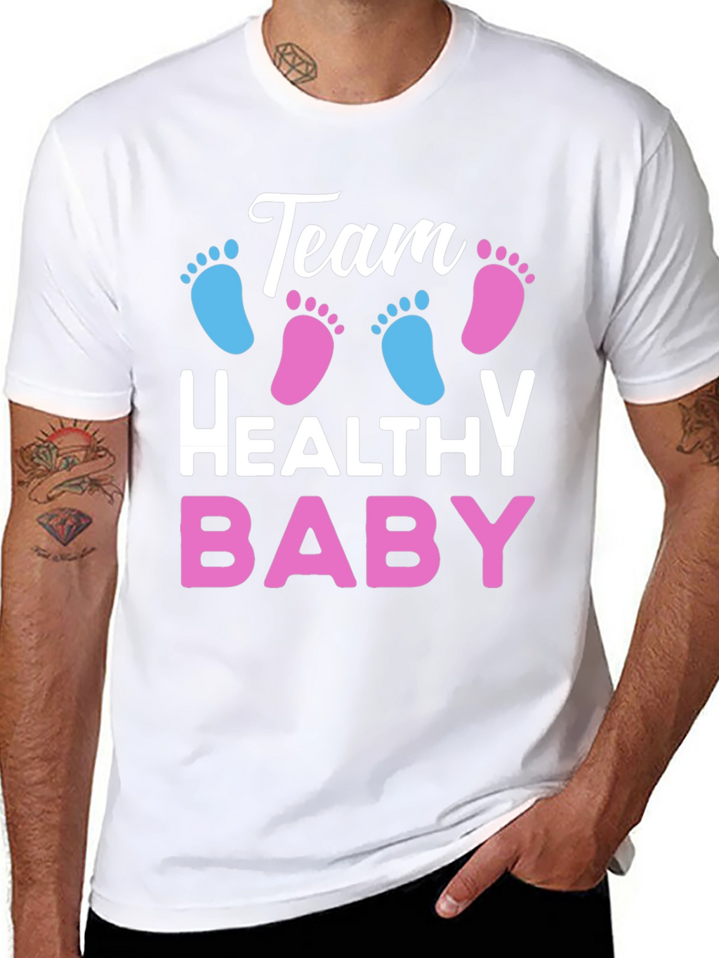Team Healthy Baby Gender Reveal T-Shirt