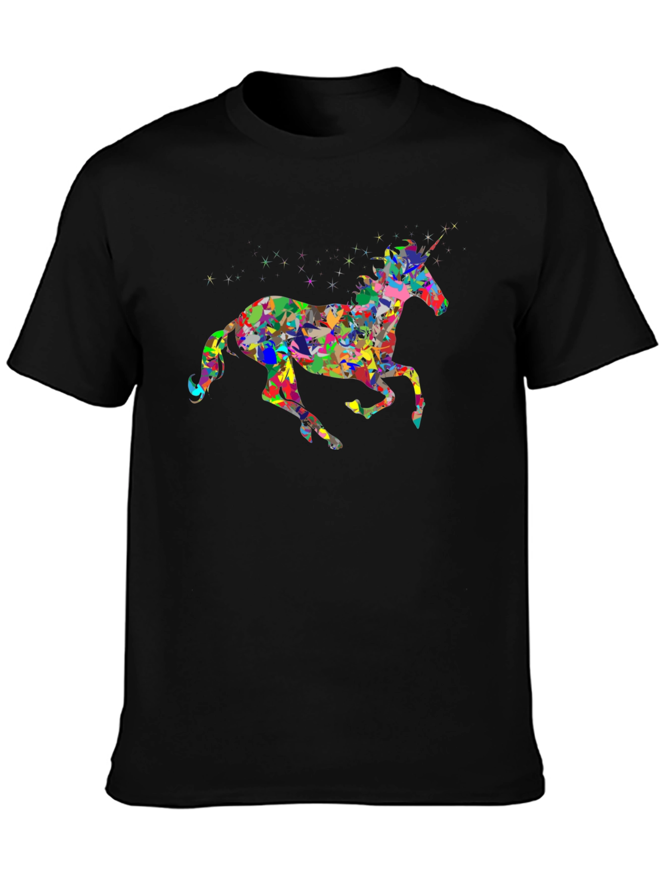 Unicorn Graphic T-Shirt - Black Cotton Tee