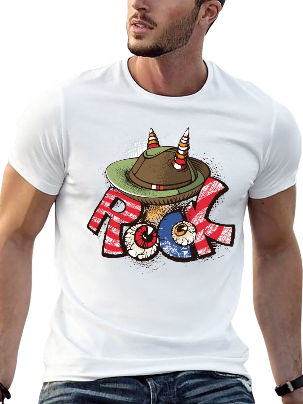 Rock Music Hat T-Shirt