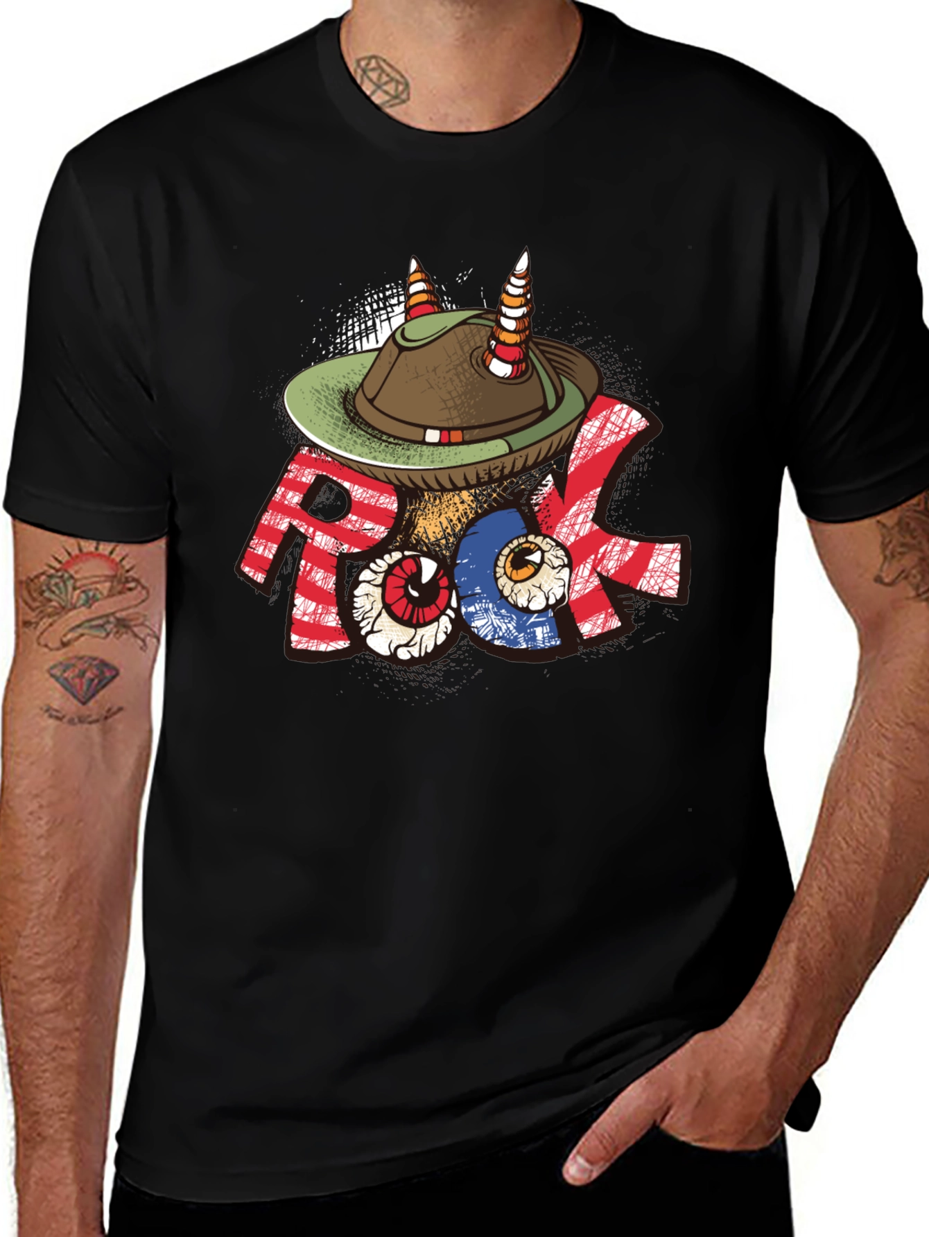 Rock Music Hat T-Shirt