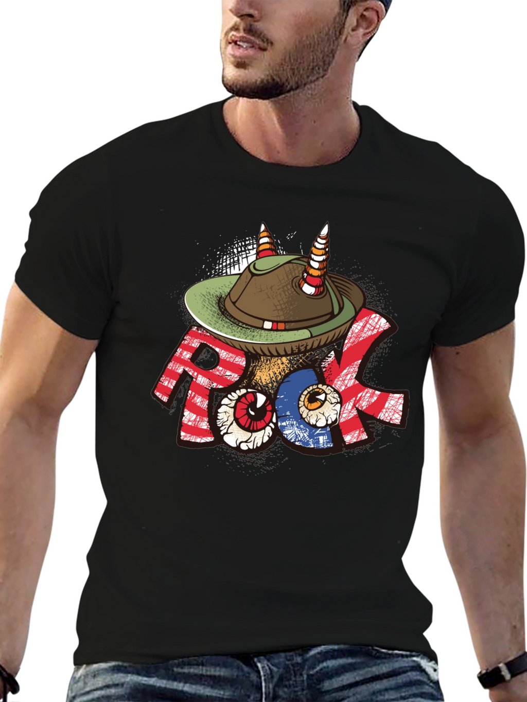 Rock Music Hat T-Shirt