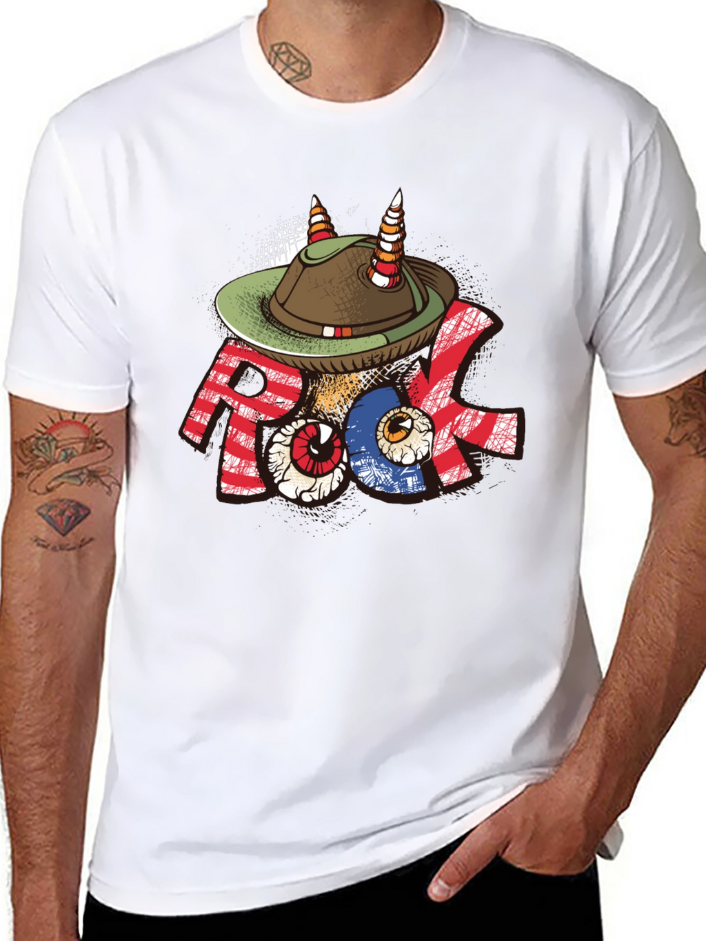 Rock Music Hat T-Shirt