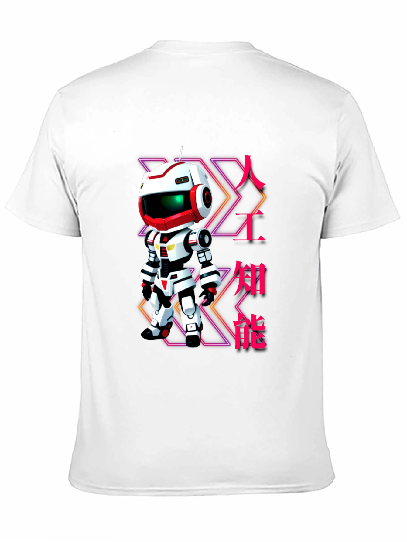 Robot Graphic T-Shirt - Futuristic Anime Style