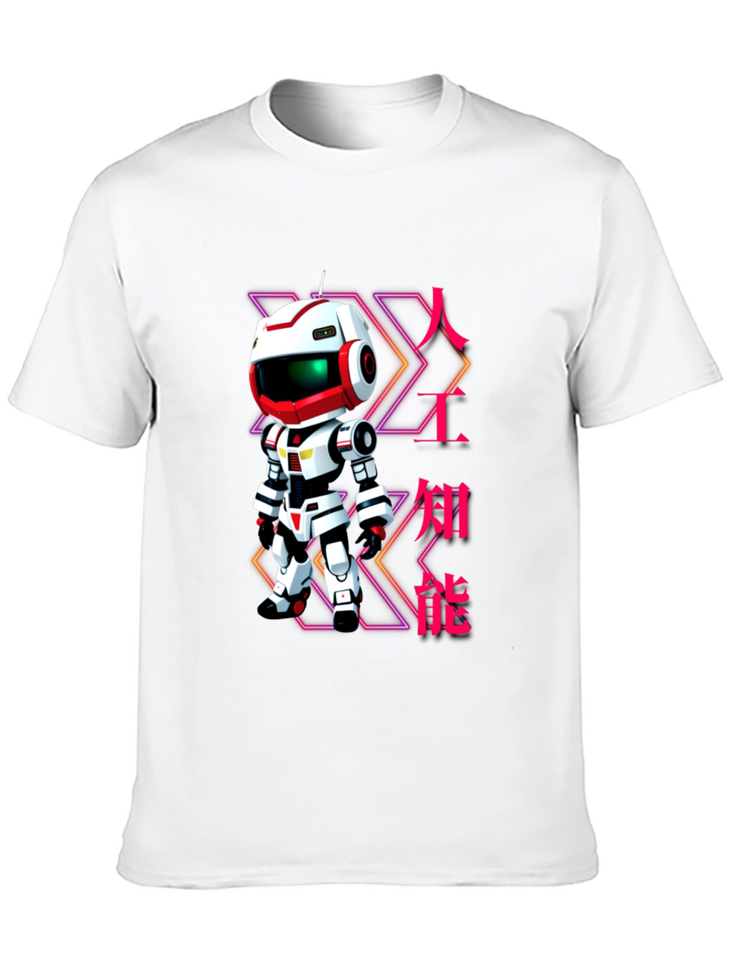 Robot Graphic T-Shirt - Futuristic Anime Style