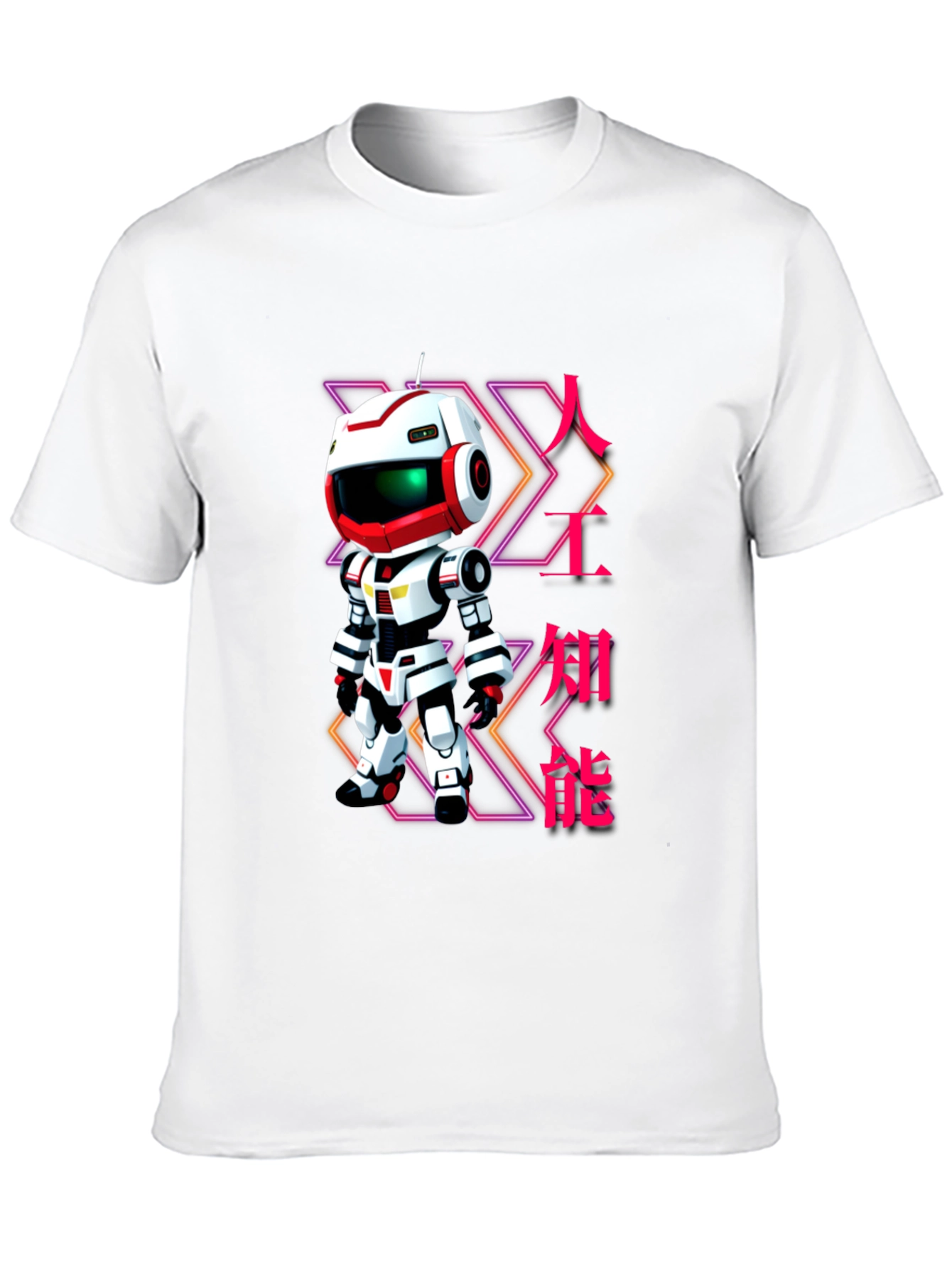 Robot Graphic T-Shirt - Futuristic Anime Style