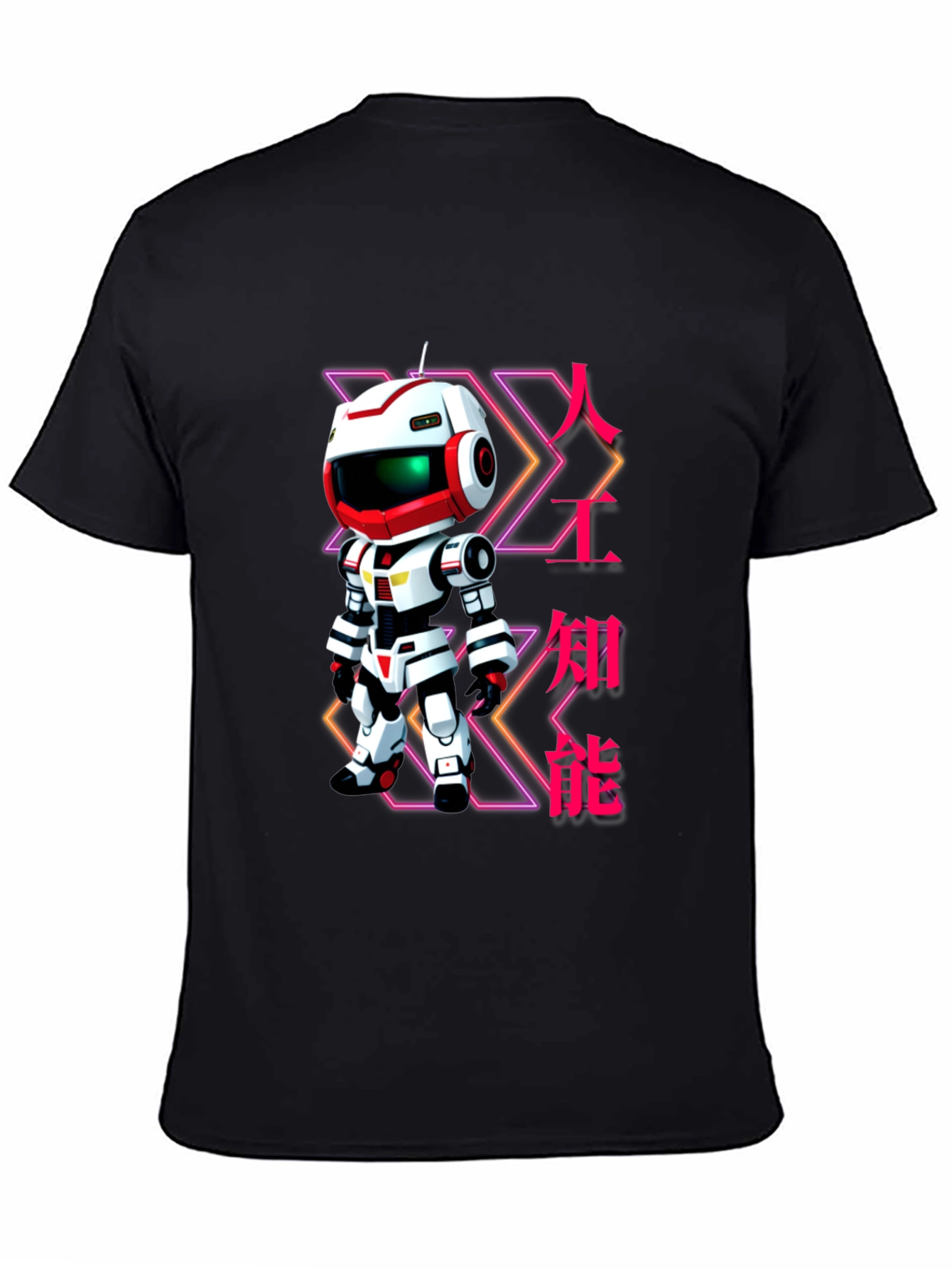 Robot Graphic T-Shirt - Futuristic Anime Style