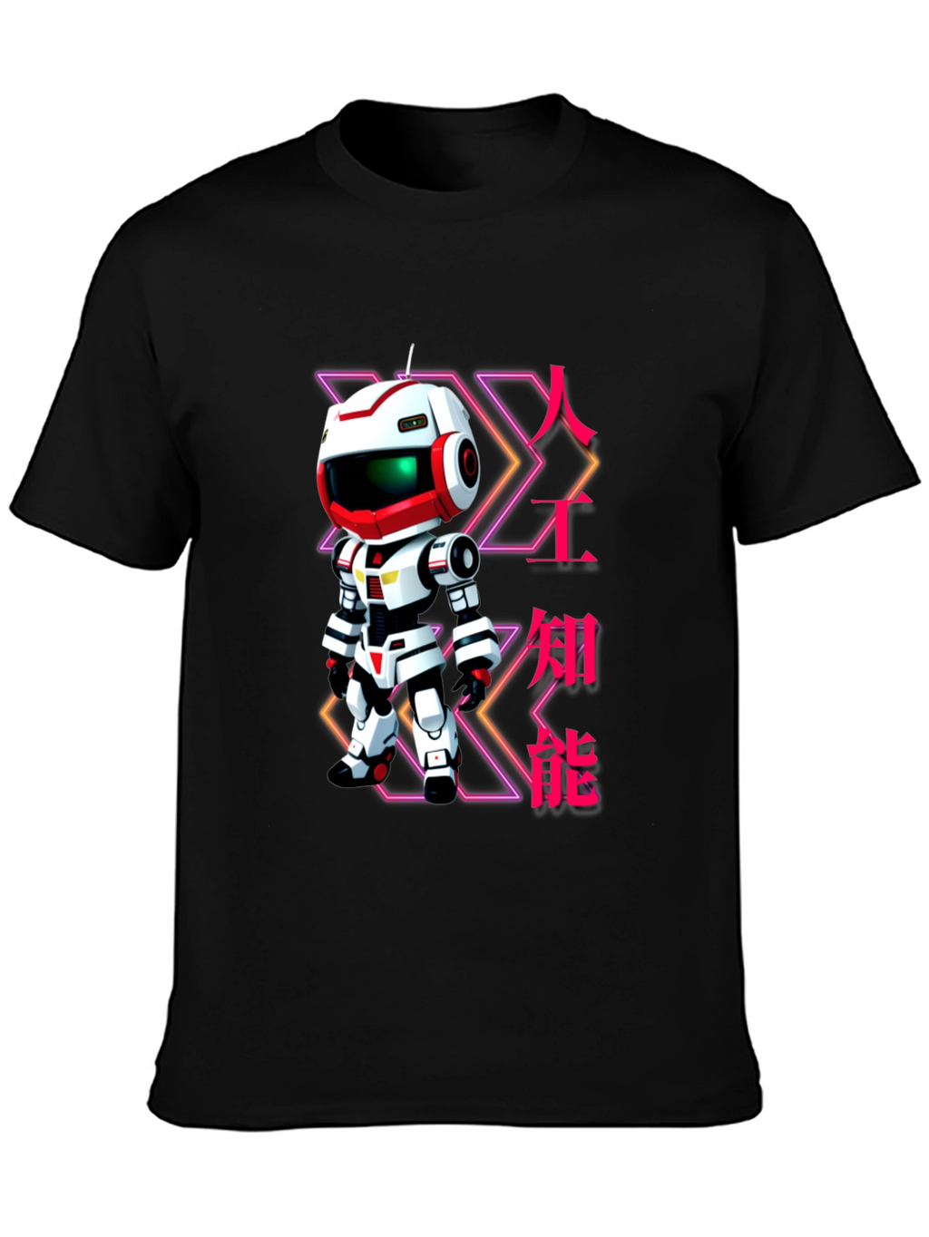 Robot Graphic T-Shirt - Futuristic Anime Style