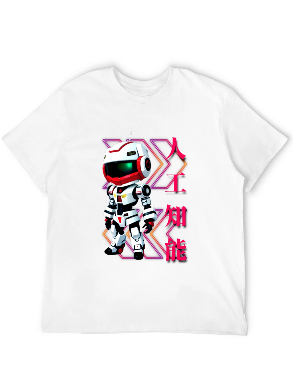 Robot Graphic T-Shirt - Futuristic Anime Style