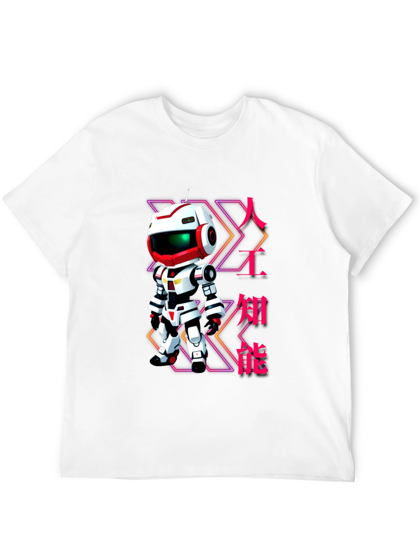 Robot Graphic T-Shirt - Futuristic Anime Style