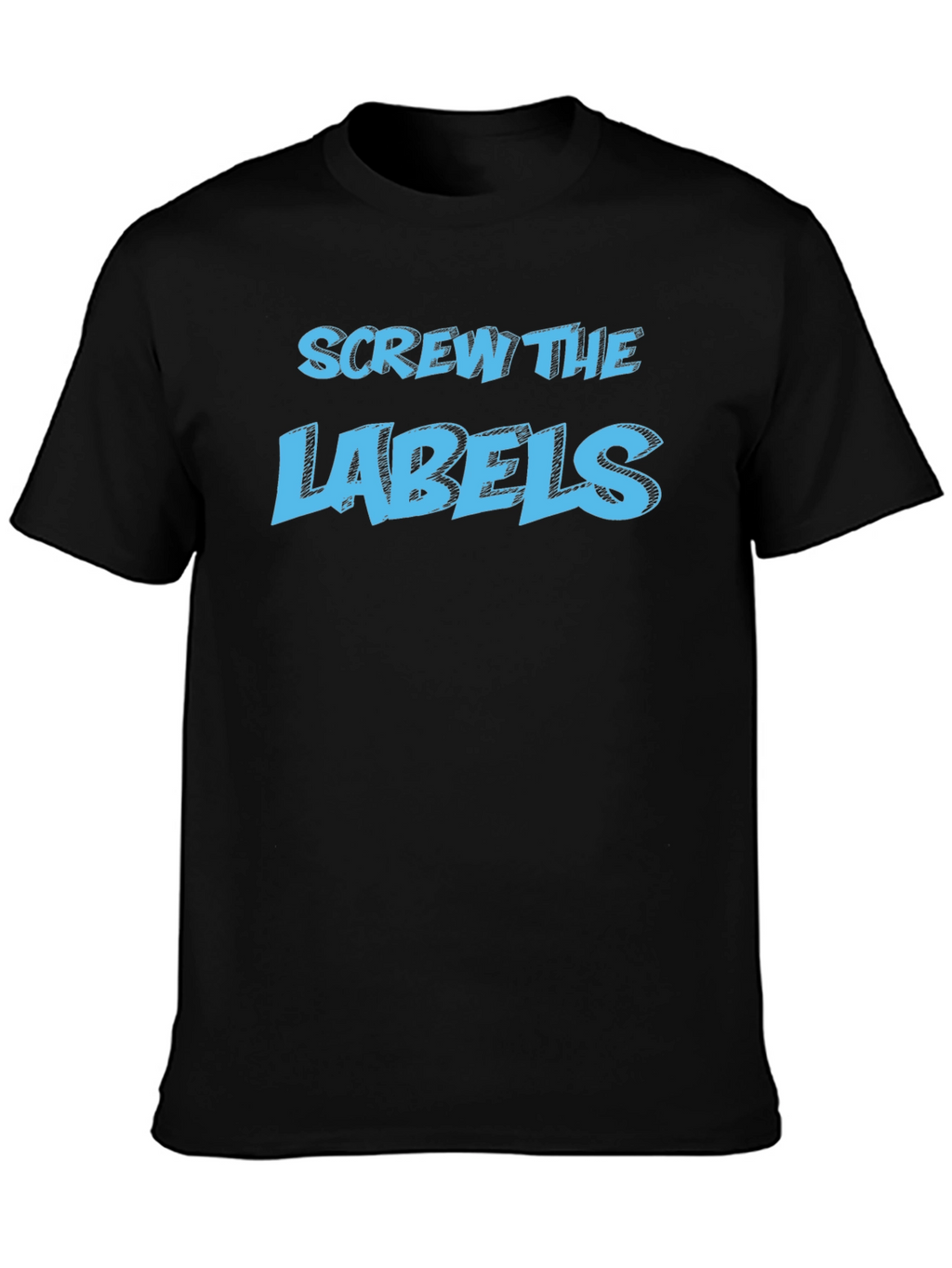 Screw the Labels Graphic Tee - Black