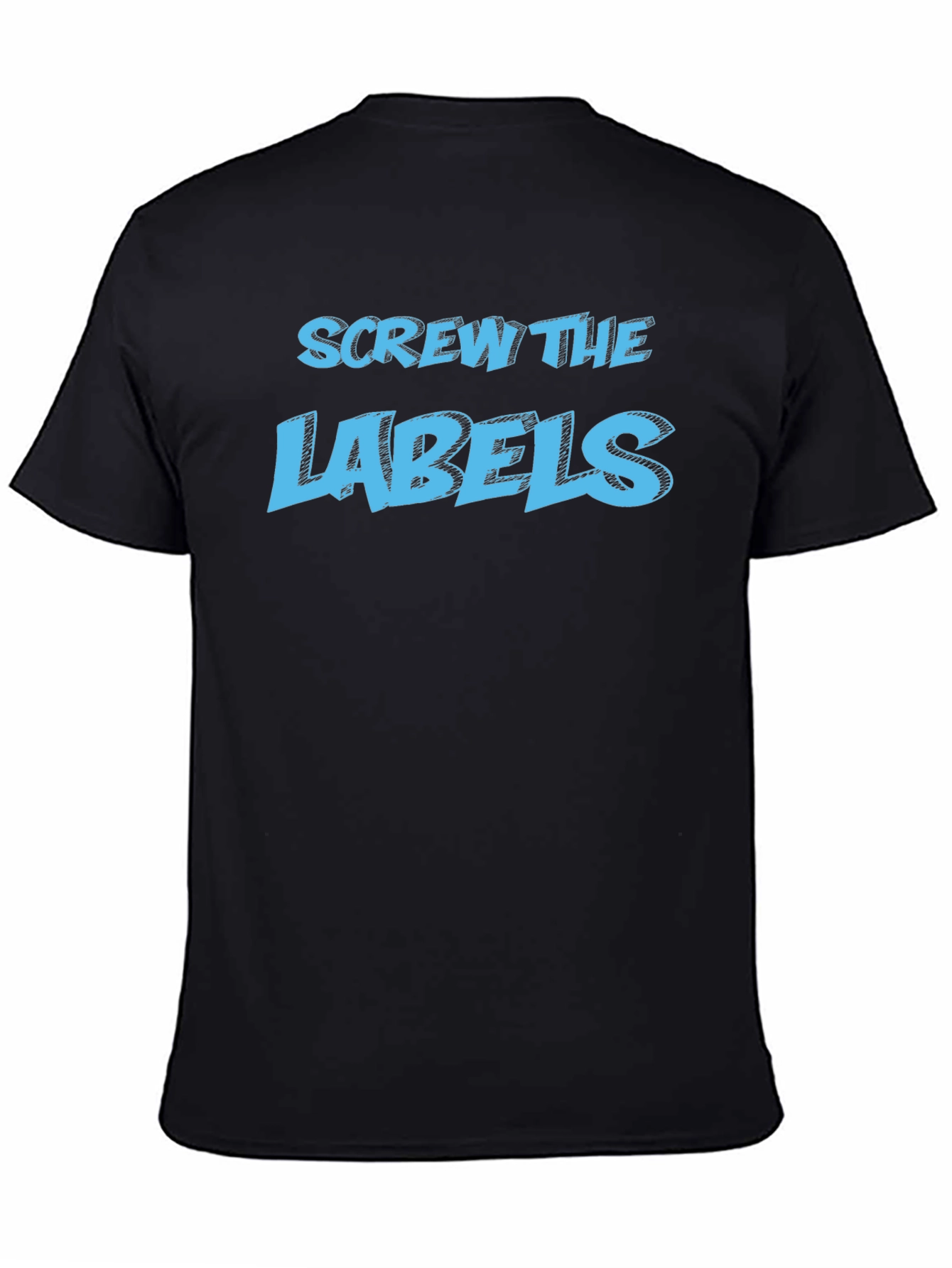 Screw the Labels Graphic Tee - Black