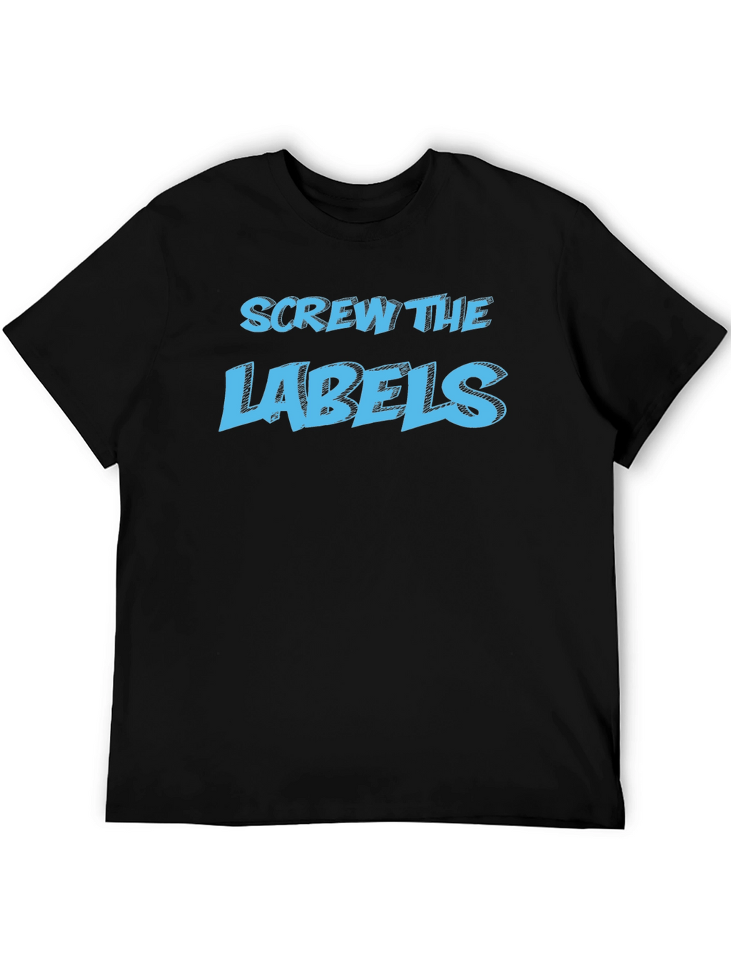 Screw the Labels Graphic Tee - Black