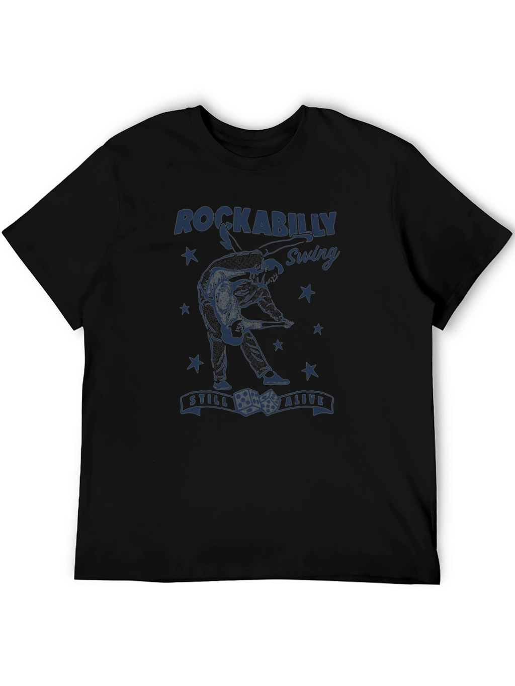 Rockabilly Swing Graphic Tee - Black